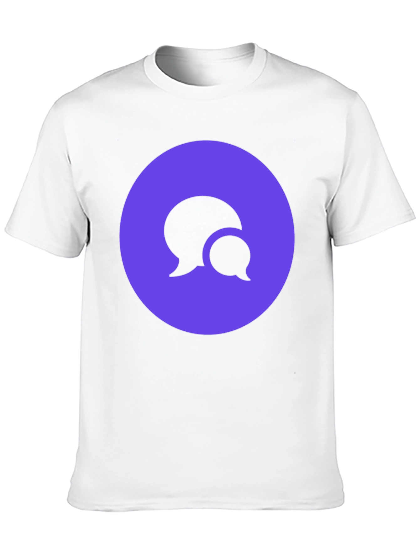 Stylish Black T-Shirt with Chat Bubble Design