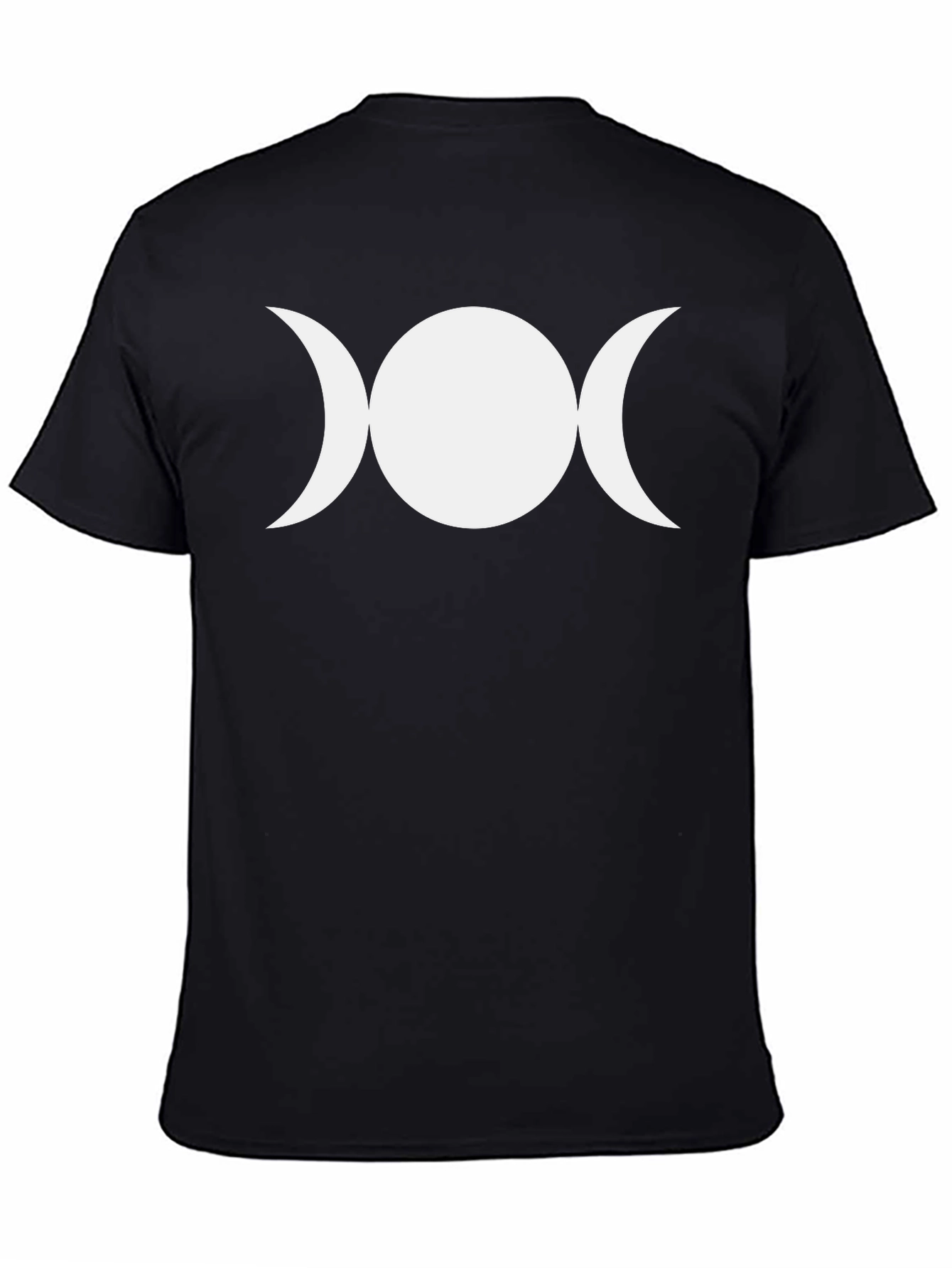 Triple Moon Goddess Black T-Shirt Wiccan Pagan Symbol