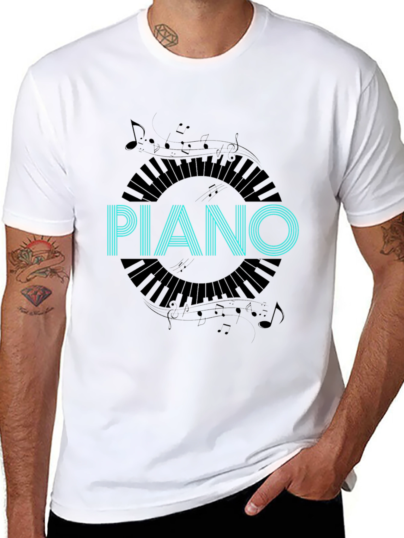 Piano Keys T-Shirt - Music Lover Tee