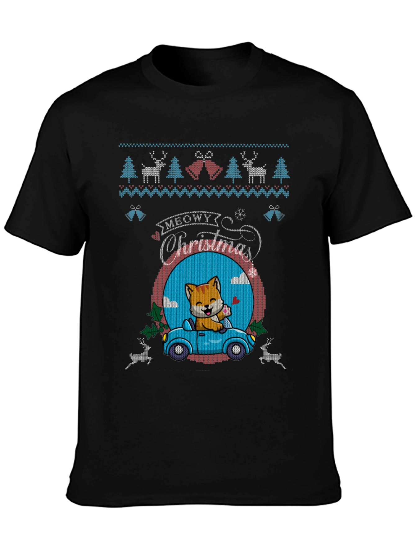 Meowy Christmas Cat Lover T-Shirt