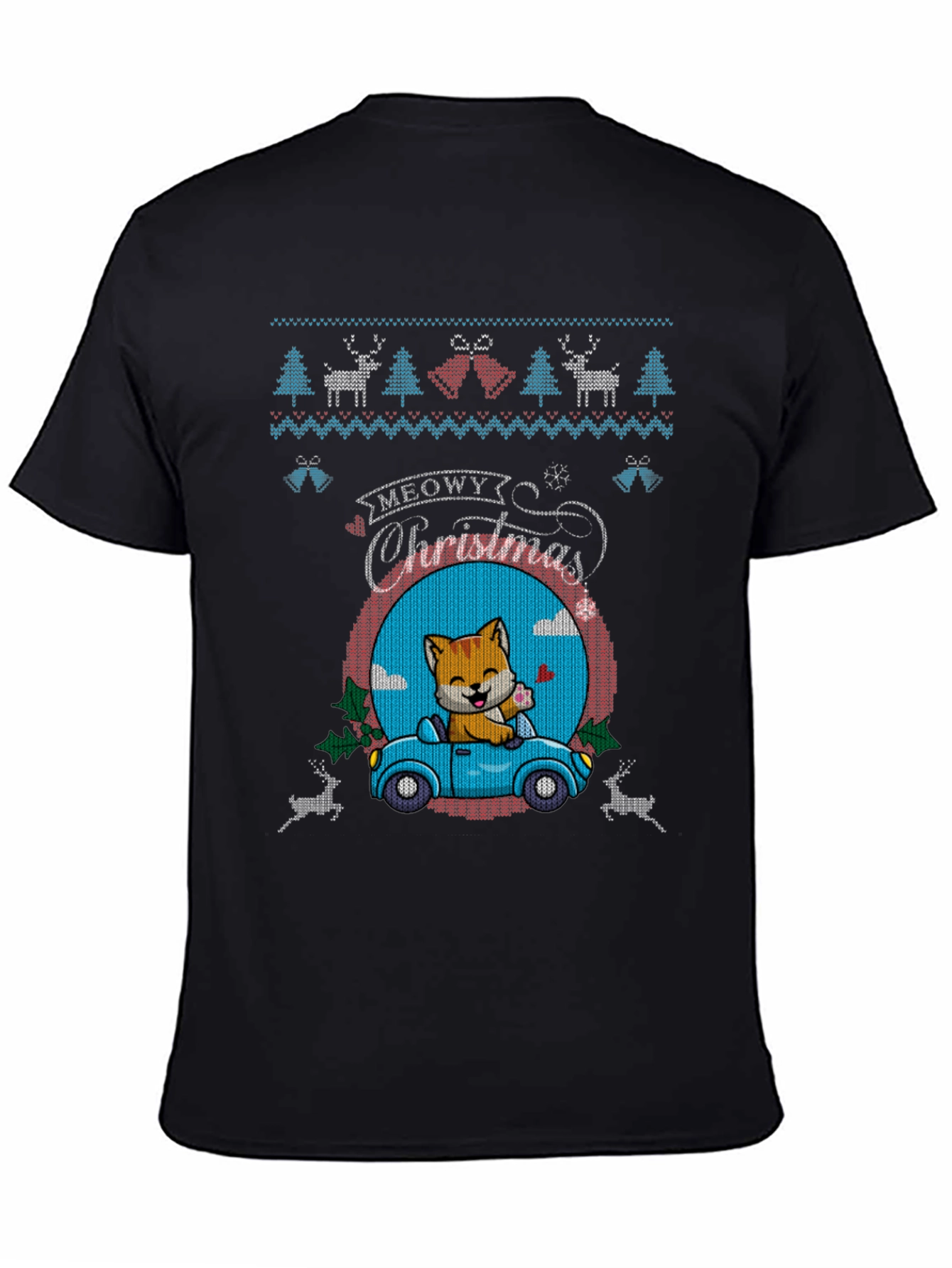 Meowy Christmas Cat Lover T-Shirt