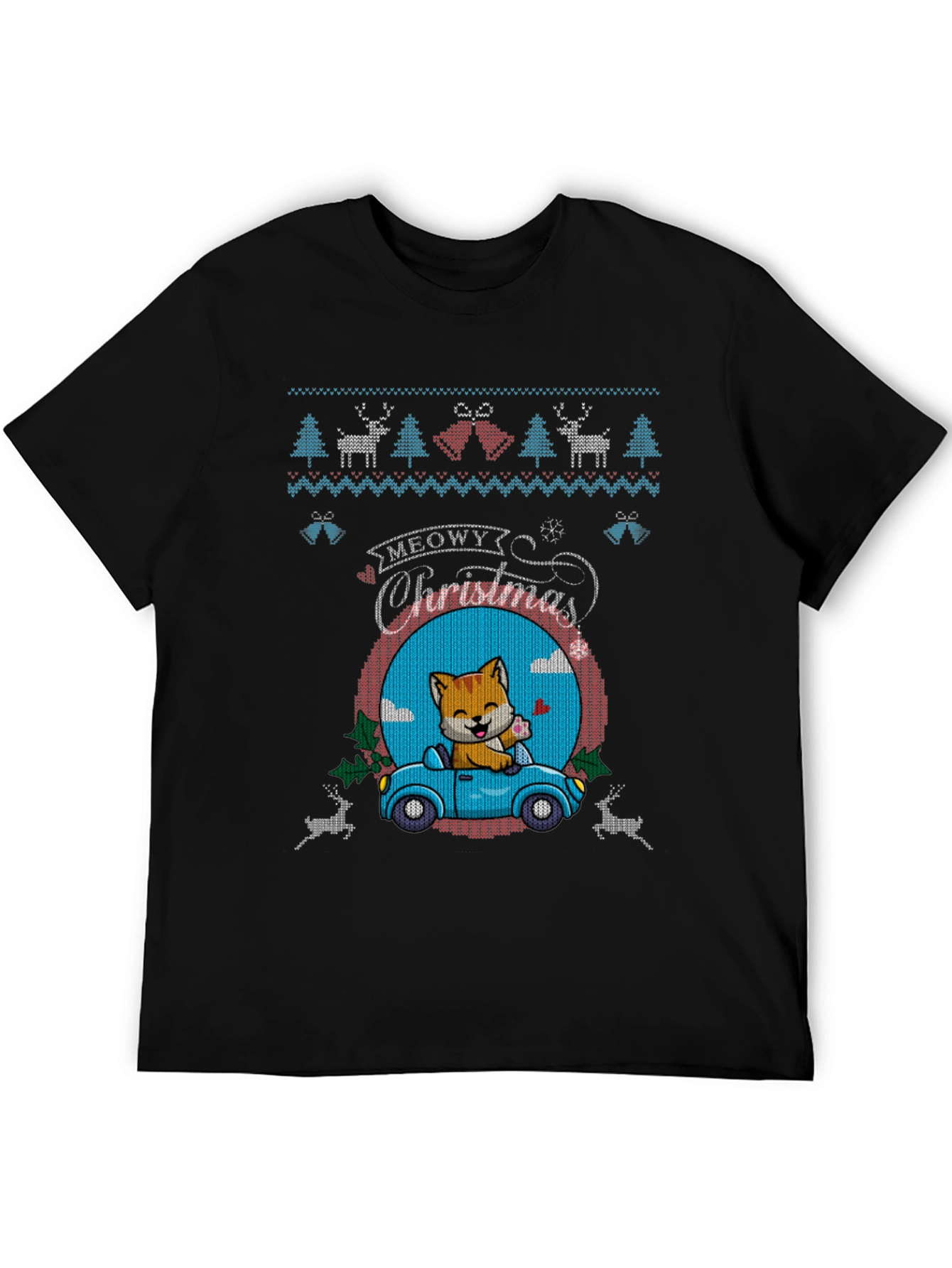 Meowy Christmas Cat Lover T-Shirt