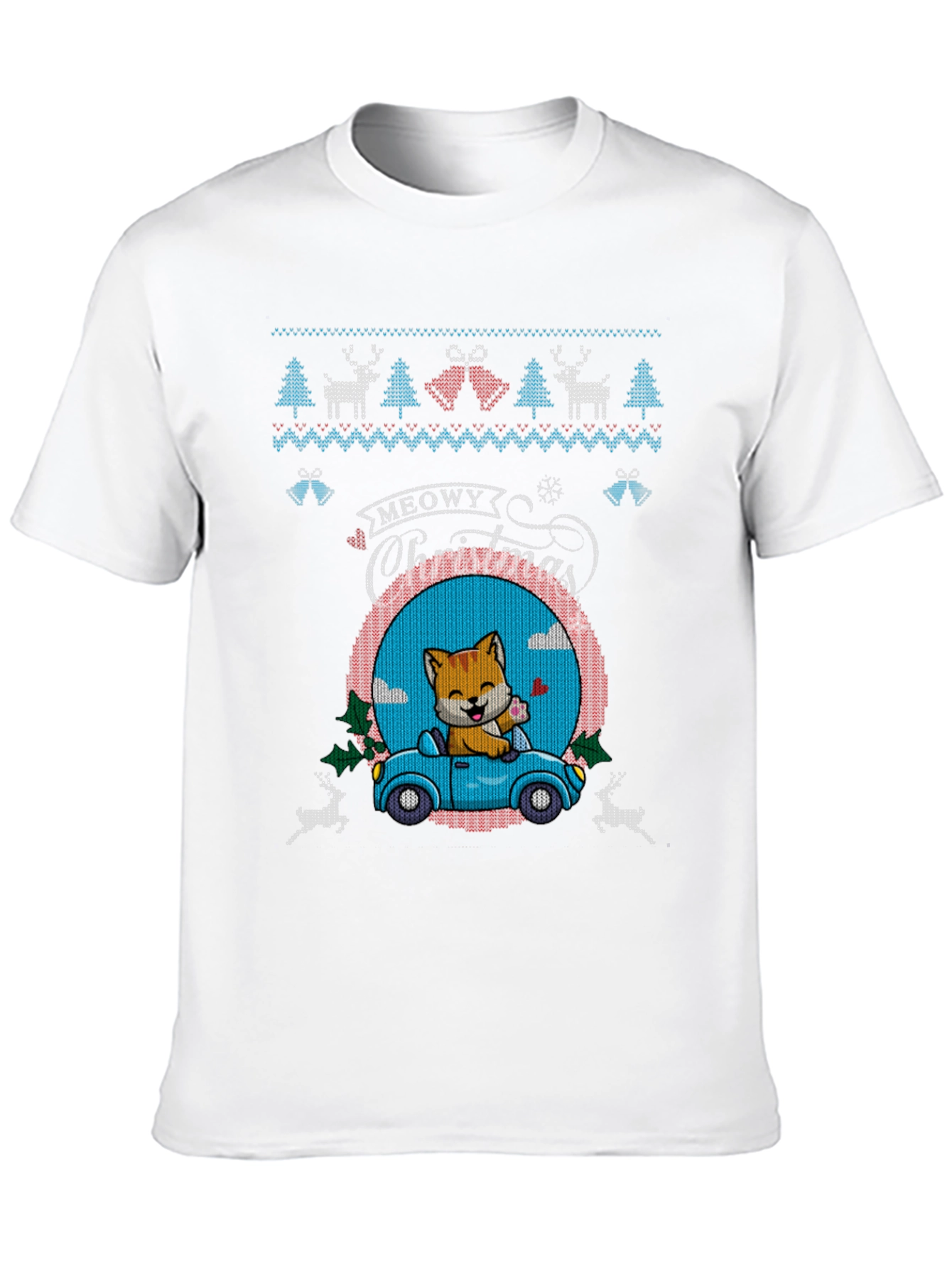 Meowy Christmas Cat Lover T-Shirt