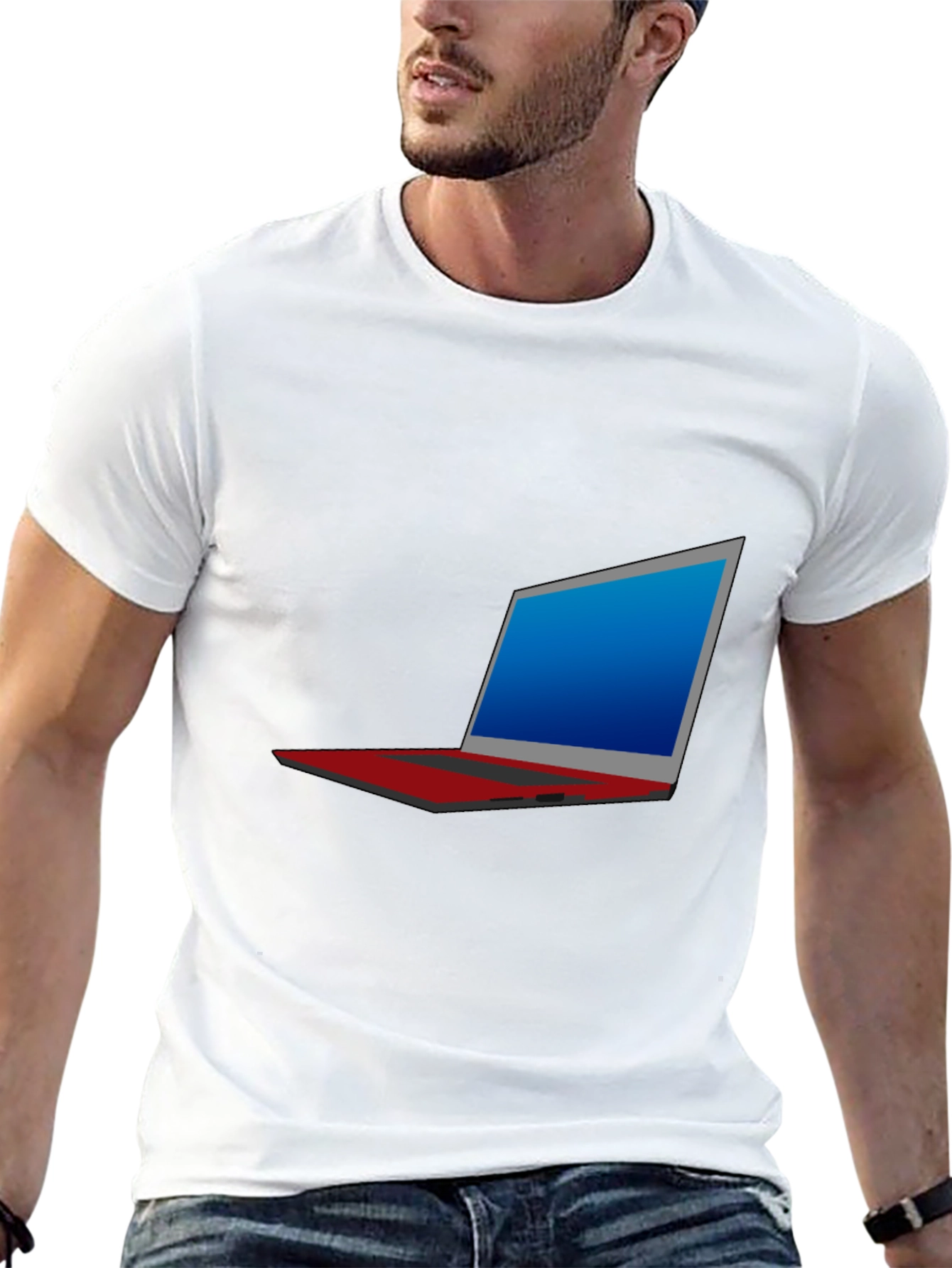 Laptop Graphic T-Shirt - Tech Style Tee