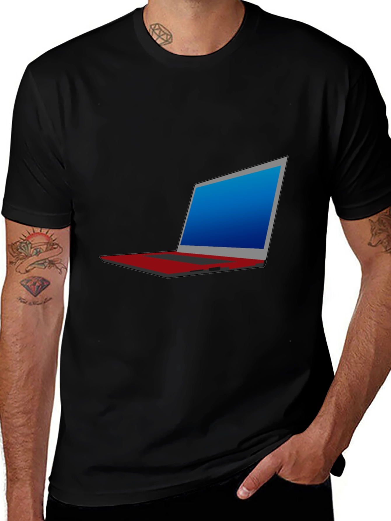 Laptop Graphic T-Shirt - Tech Style Tee
