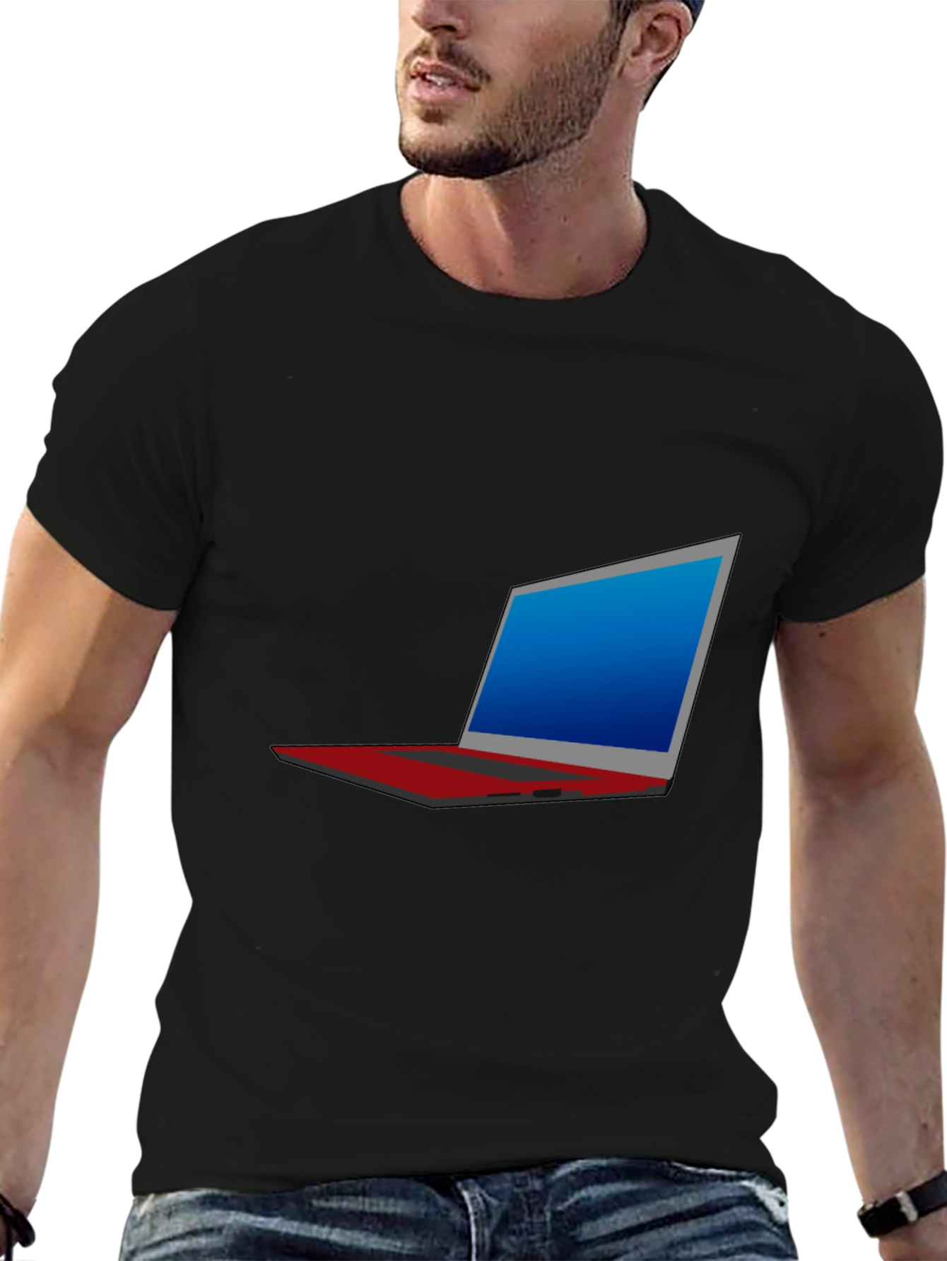 Laptop Graphic T-Shirt - Tech Style Tee
