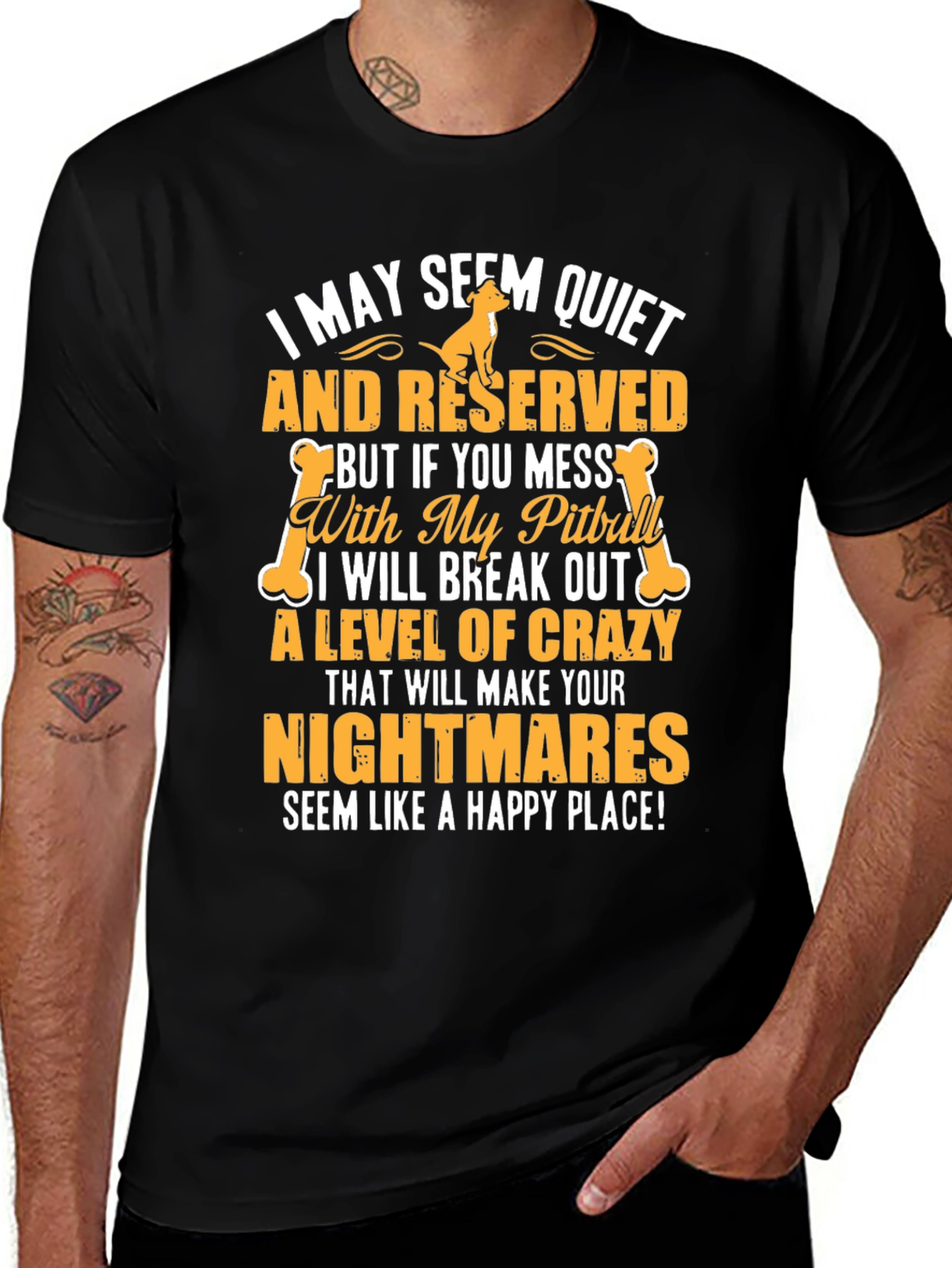 Quiet and Reserved Pitbull T-Shirt