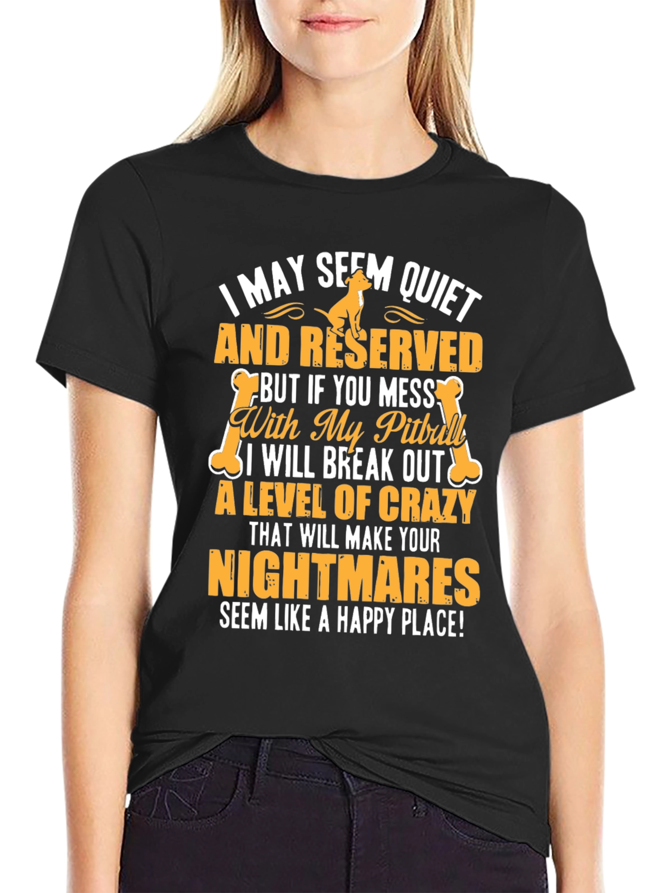 Quiet and Reserved Pitbull T-Shirt