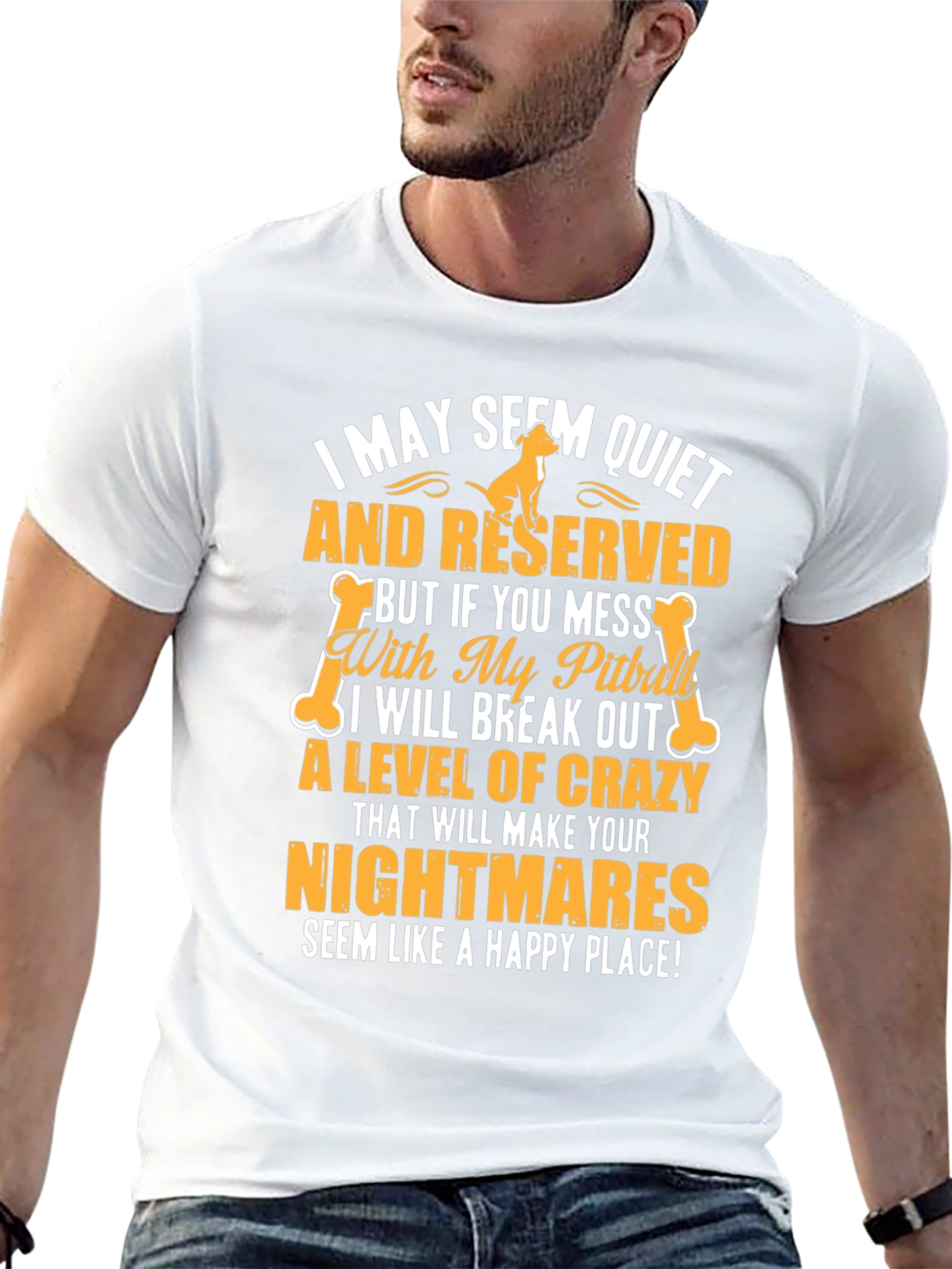 Quiet and Reserved Pitbull T-Shirt