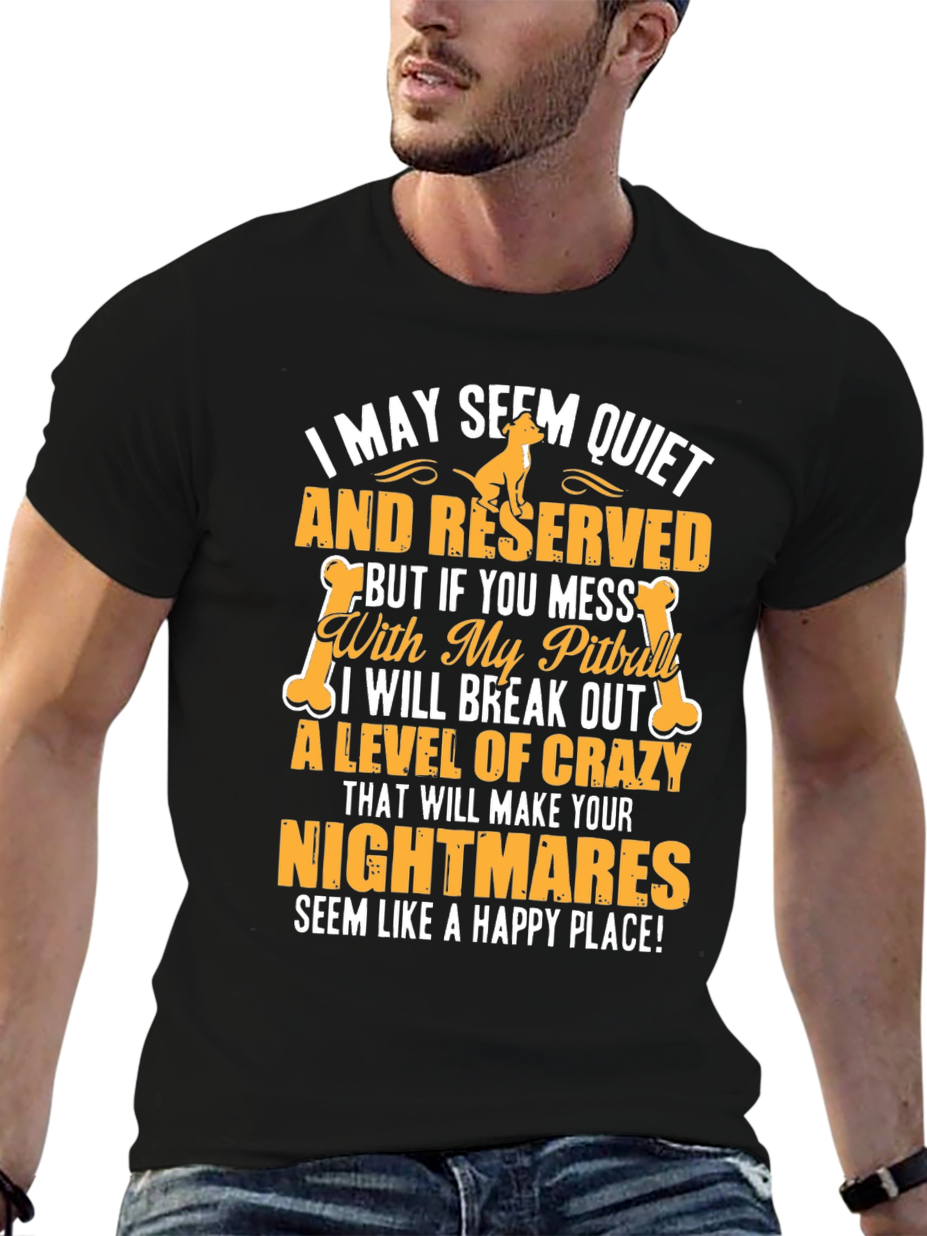 Quiet and Reserved Pitbull T-Shirt