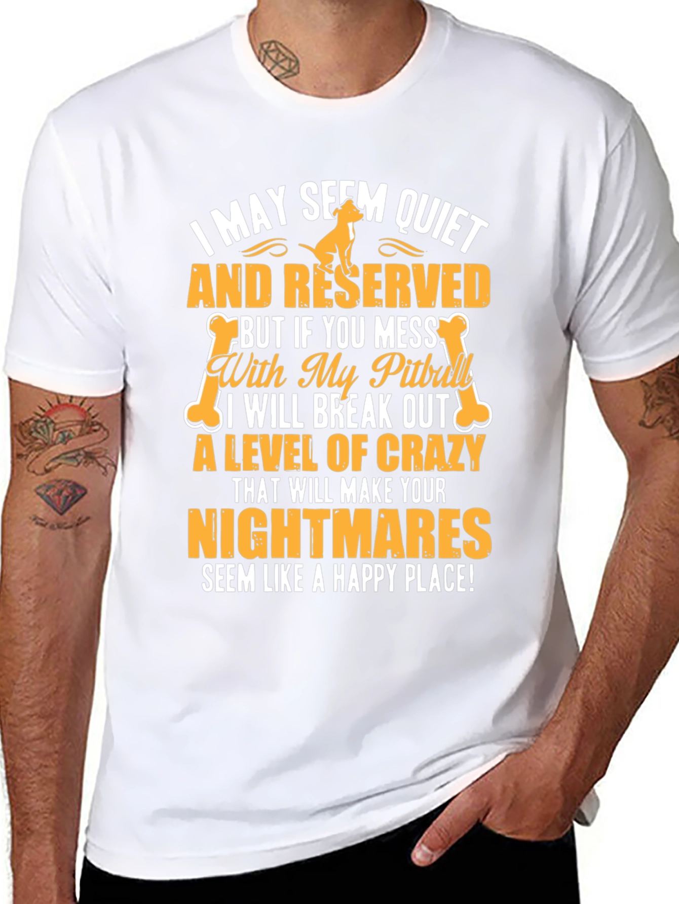 Quiet and Reserved Pitbull T-Shirt