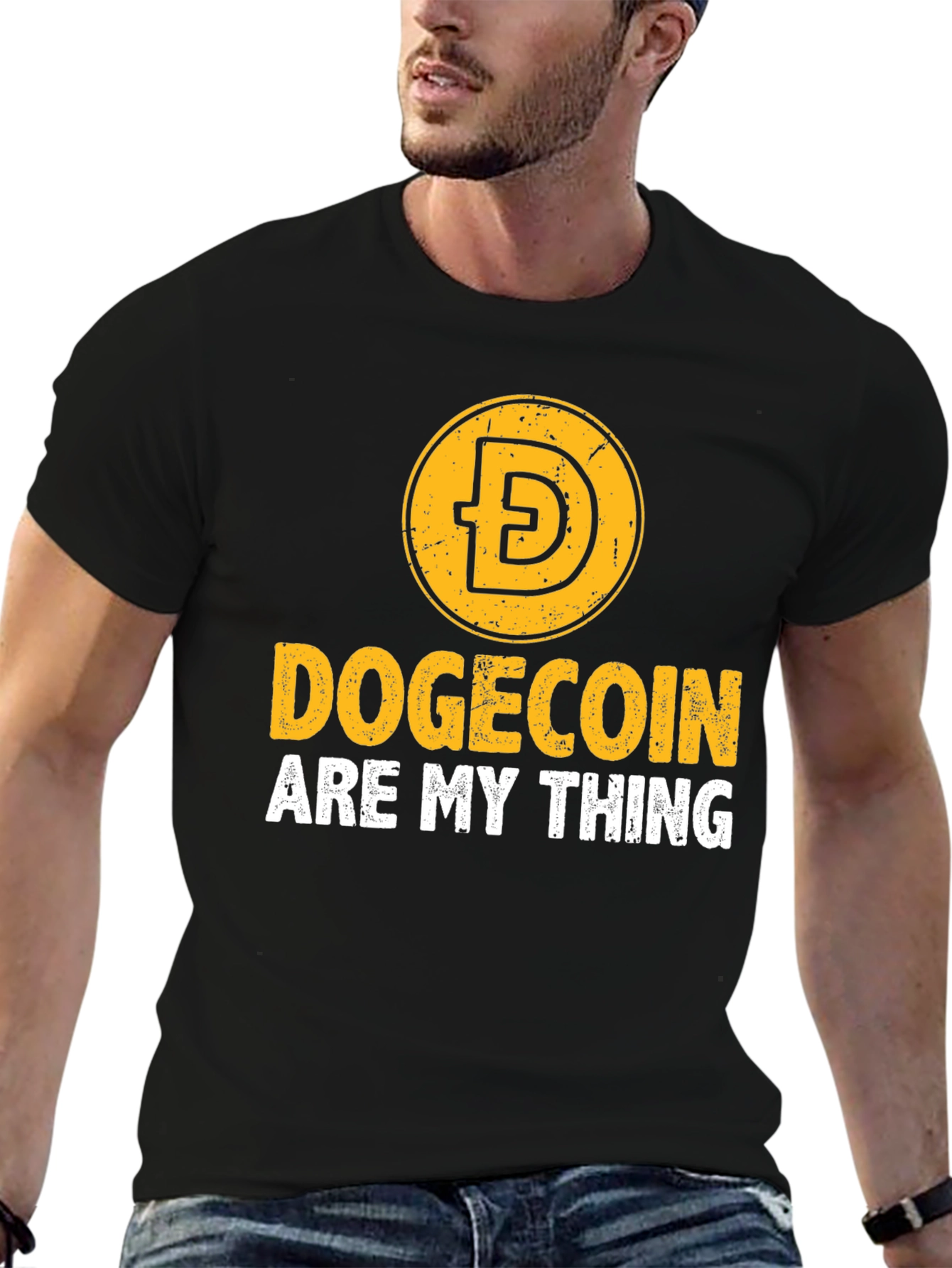 Dogecoin Are My Thing Black Graphic Tee