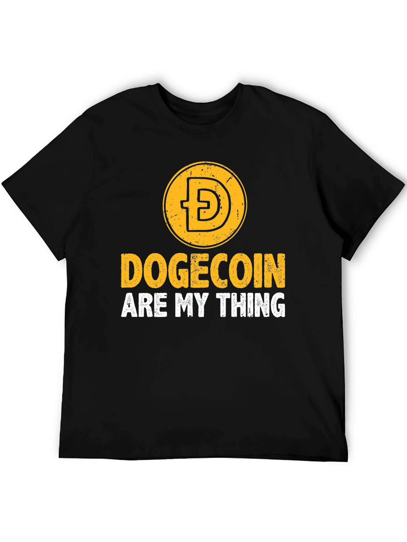 Dogecoin Are My Thing Black Graphic Tee