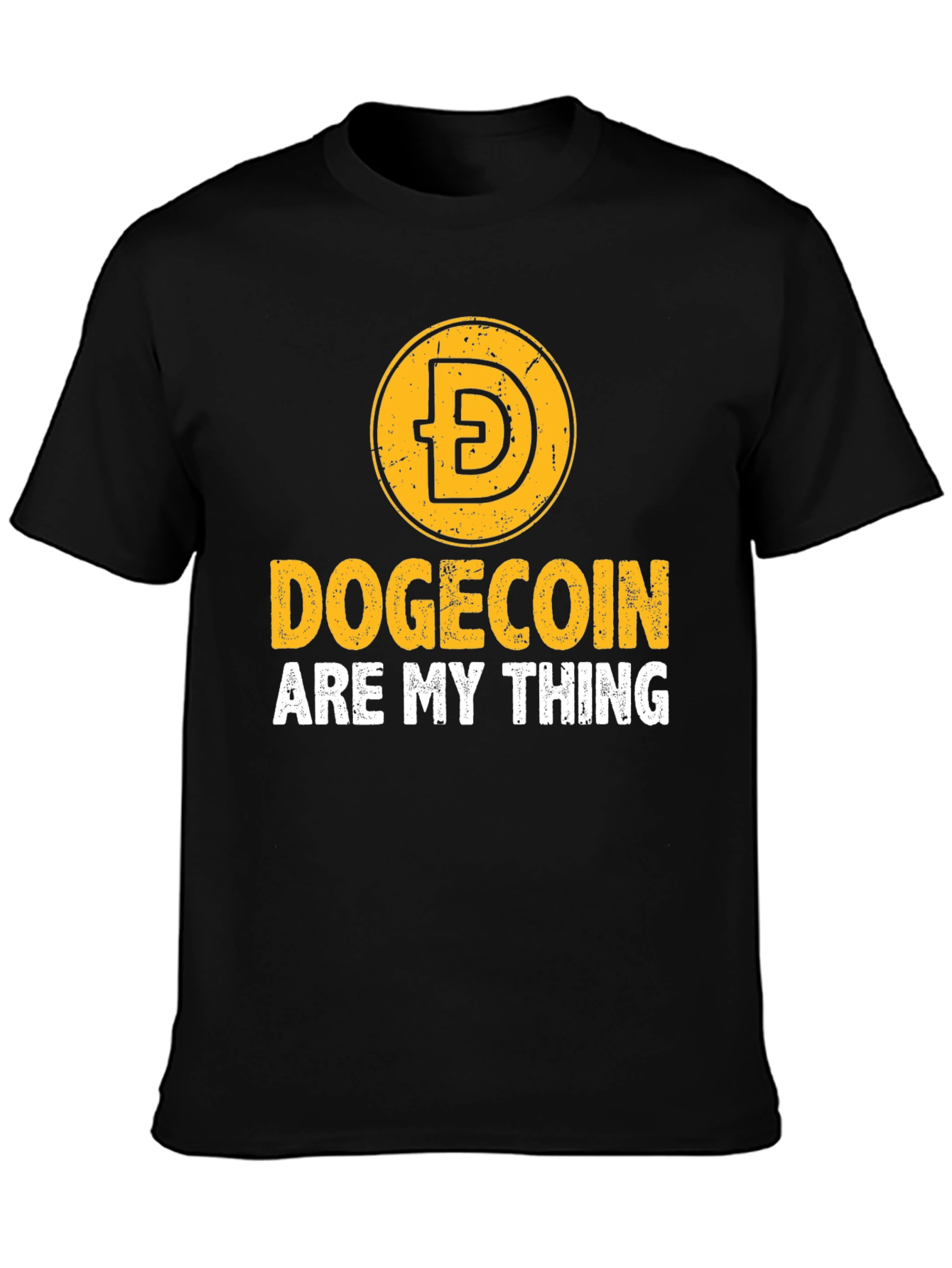 Dogecoin Are My Thing Black Graphic Tee
