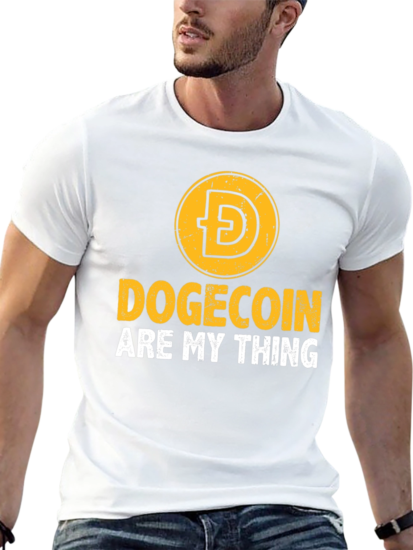 Dogecoin Are My Thing Black Graphic Tee