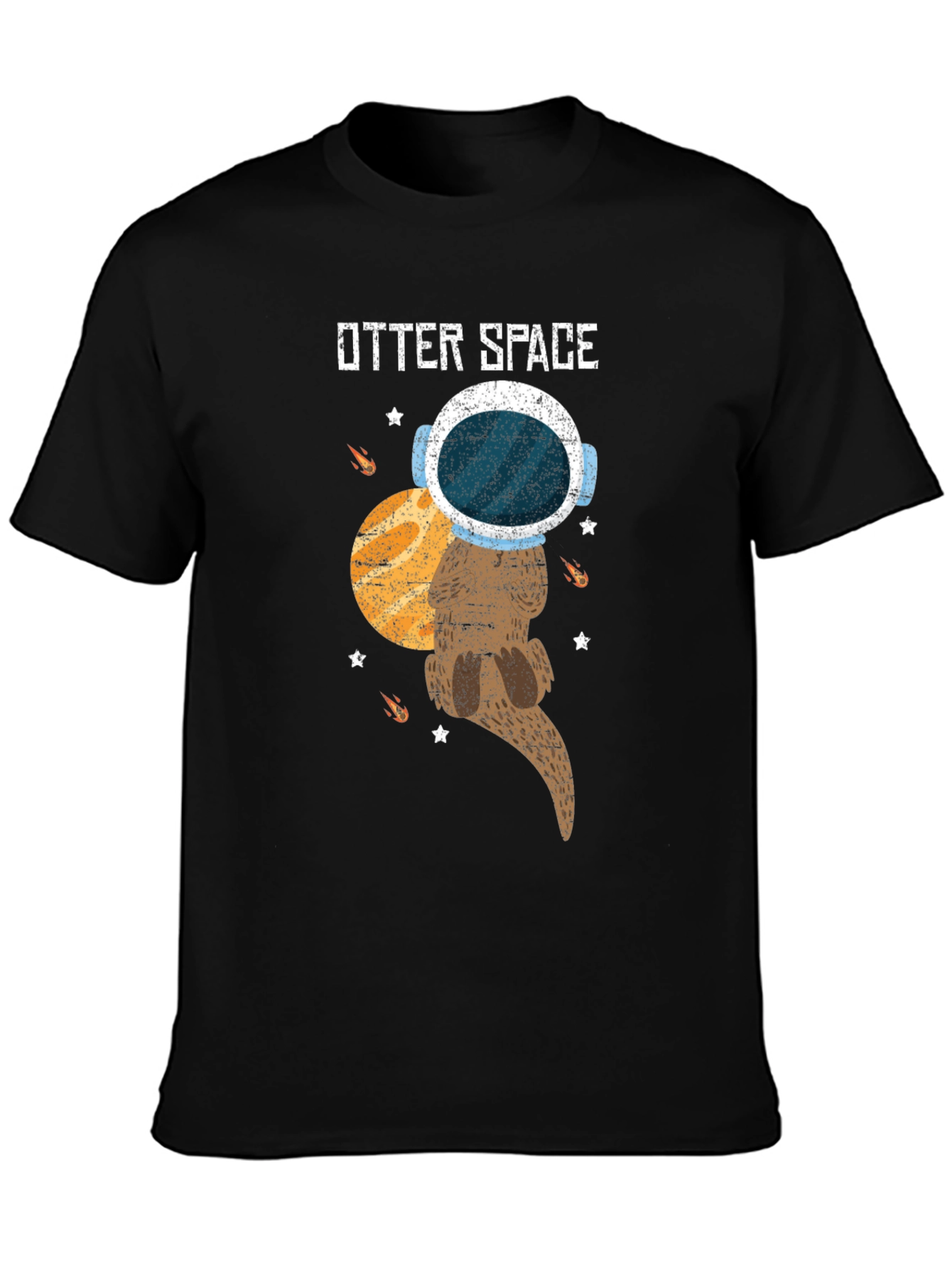 Otter Space T-Shirt - Astronaut Otter in Space