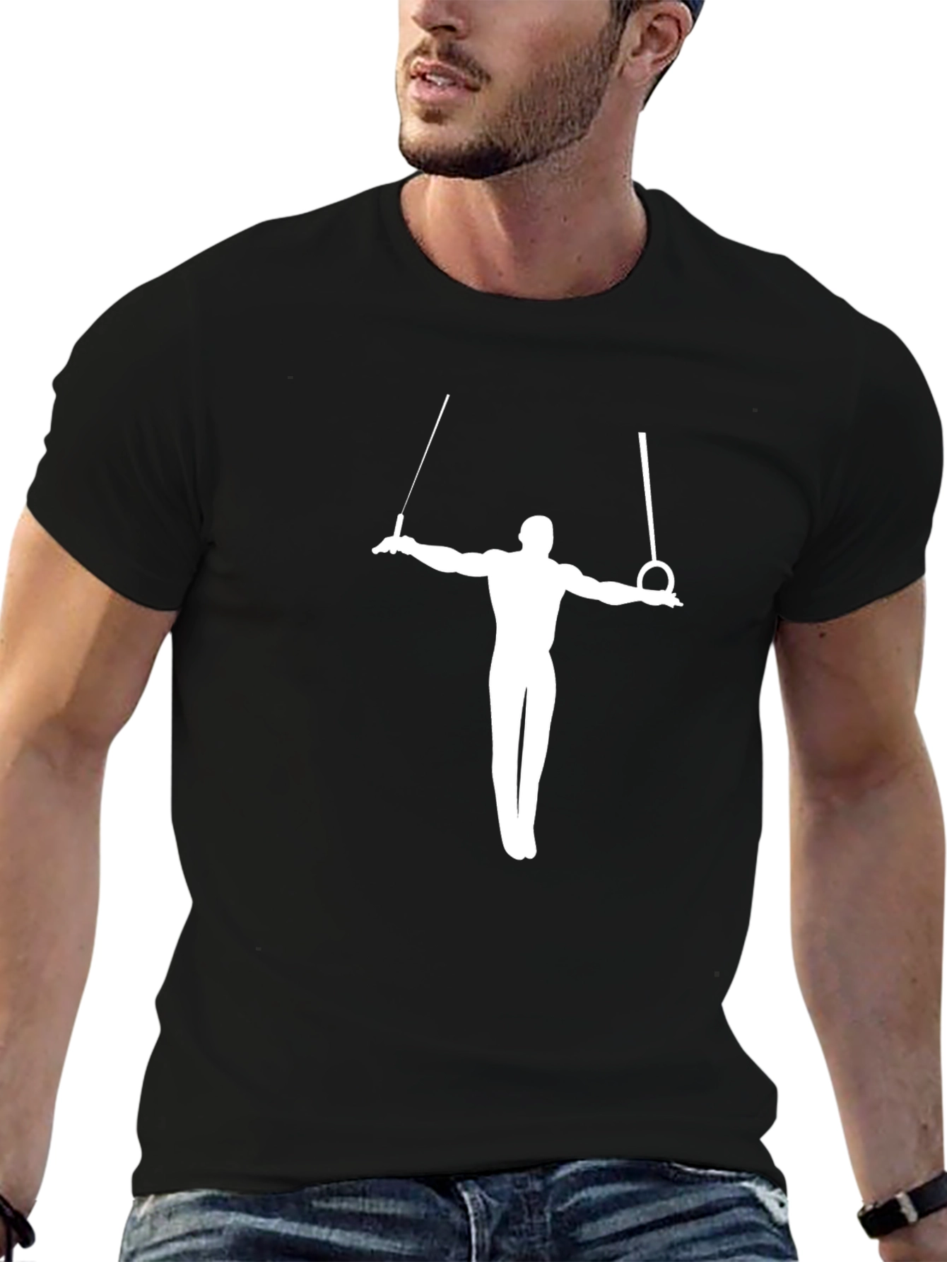 Gymnast Rings T-Shirt - Mens Black Tee