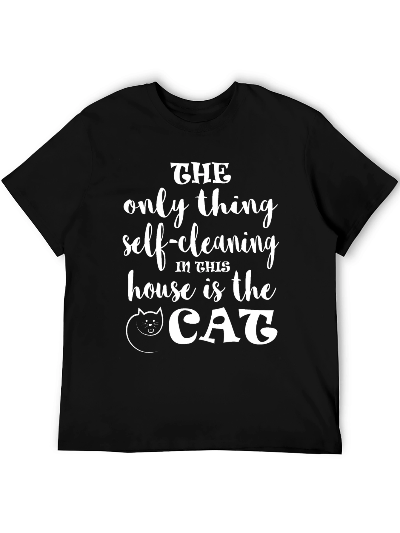 Self-Cleaning Cat T-Shirt: Funny Cat Lover Gift