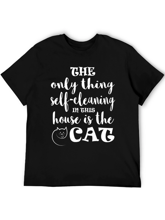 Self-Cleaning Cat T-Shirt: Funny Cat Lover Gift