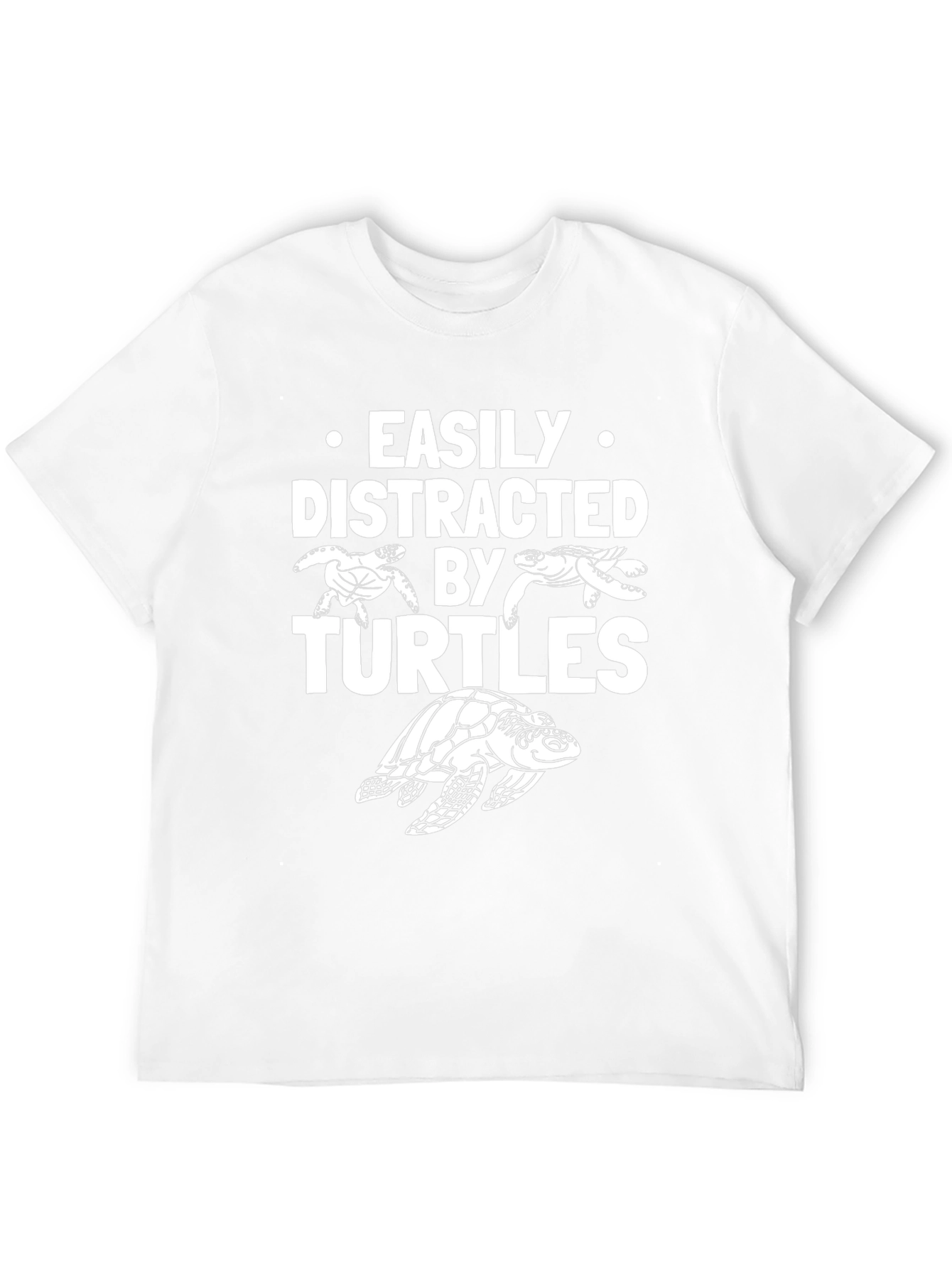 Easily Distracted By Turtles T-Shirt - Black