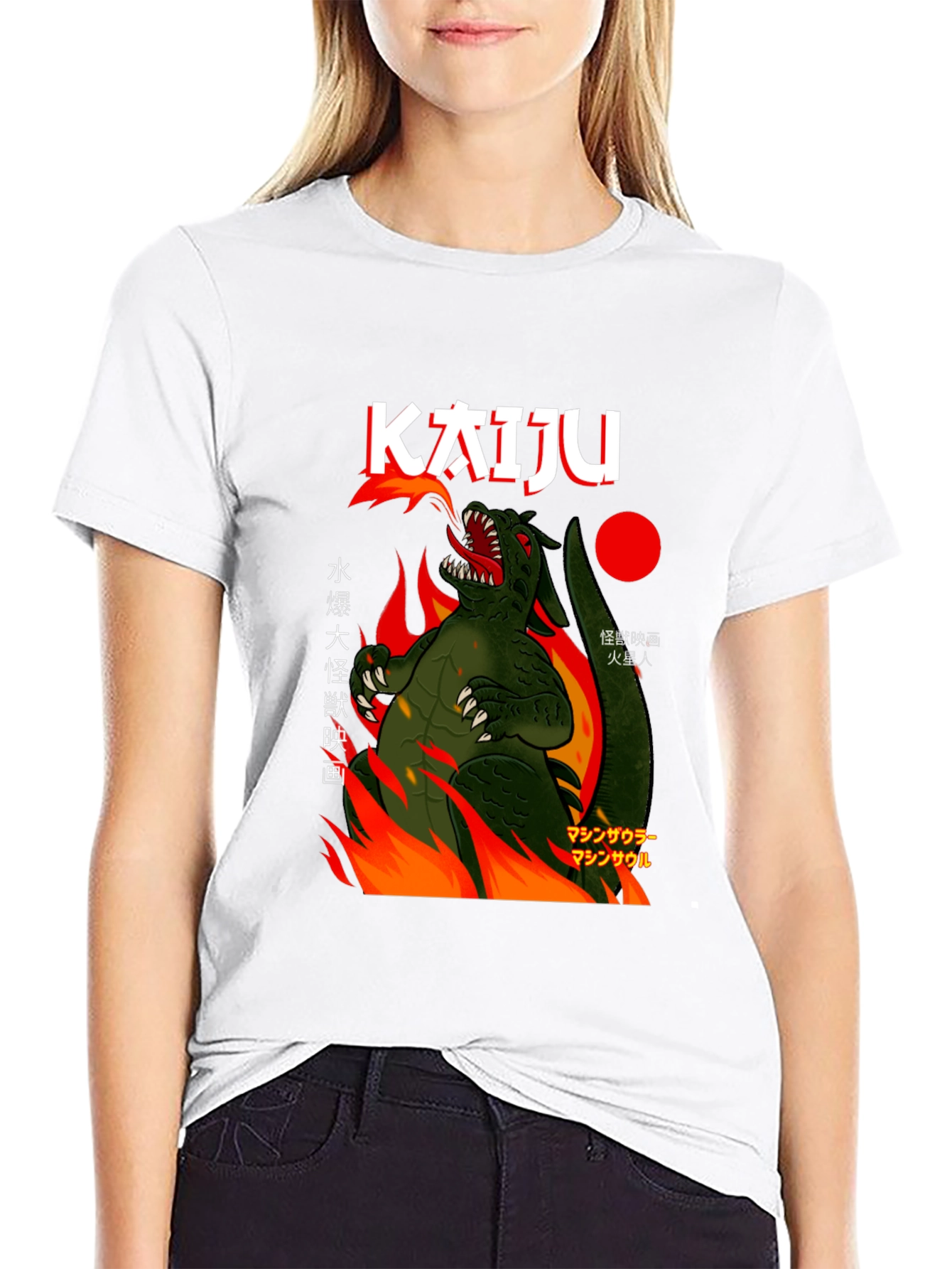 Kaiju Monster T-Shirt: Retro Japanese Movie Style