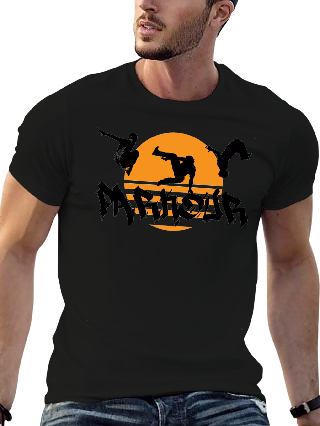 Parkour Silhouette T-Shirt - Urban Acrobatics Design