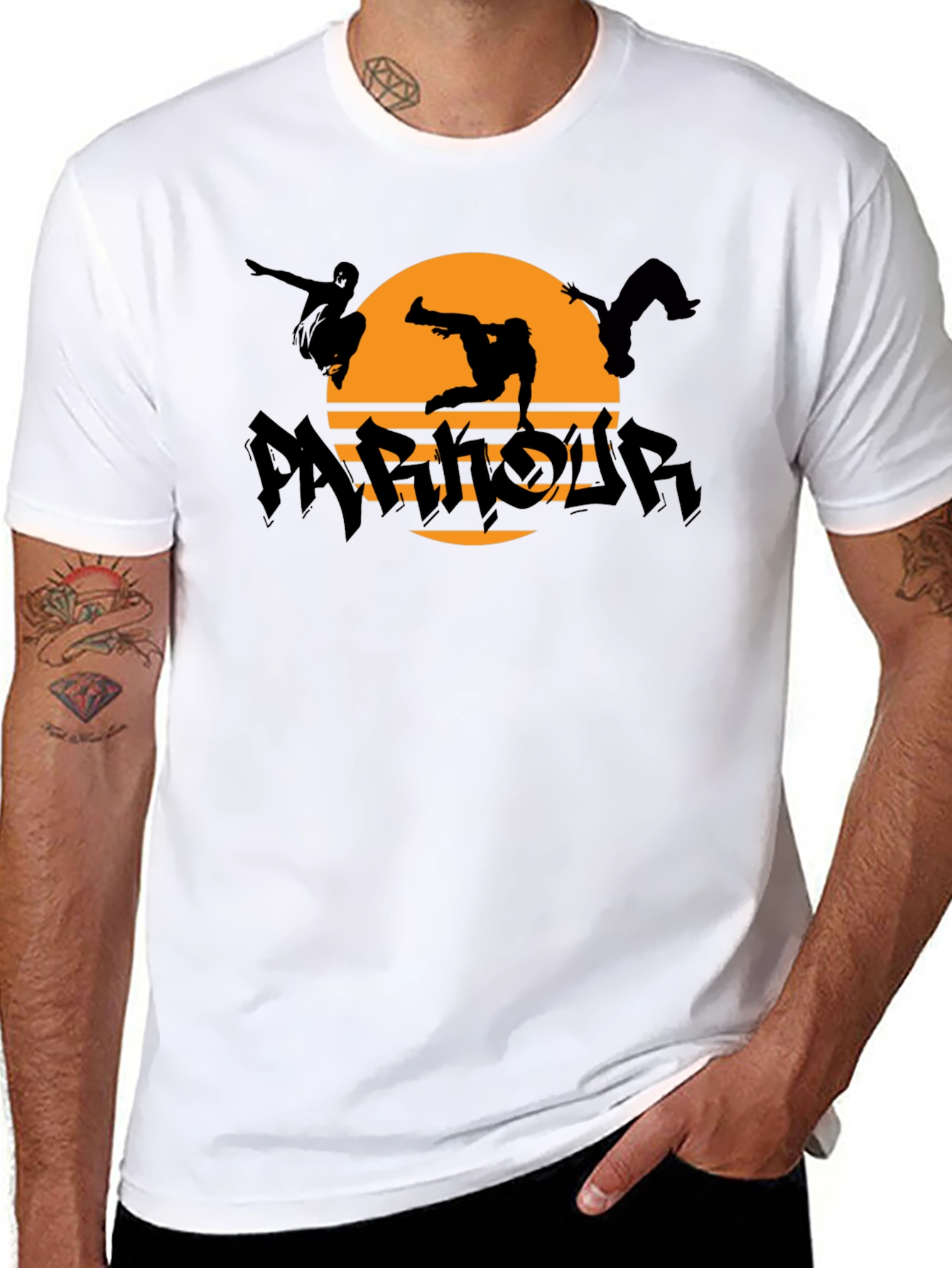 Parkour Silhouette T-Shirt - Urban Acrobatics Design