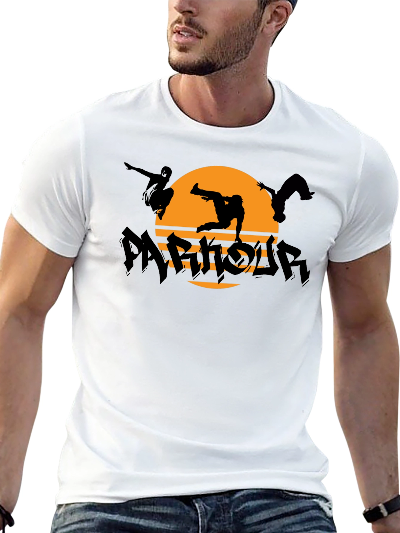 Parkour Silhouette T-Shirt - Urban Acrobatics Design