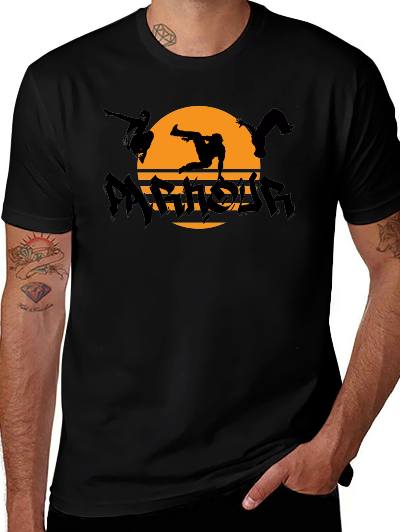 Parkour Silhouette T-Shirt - Urban Acrobatics Design