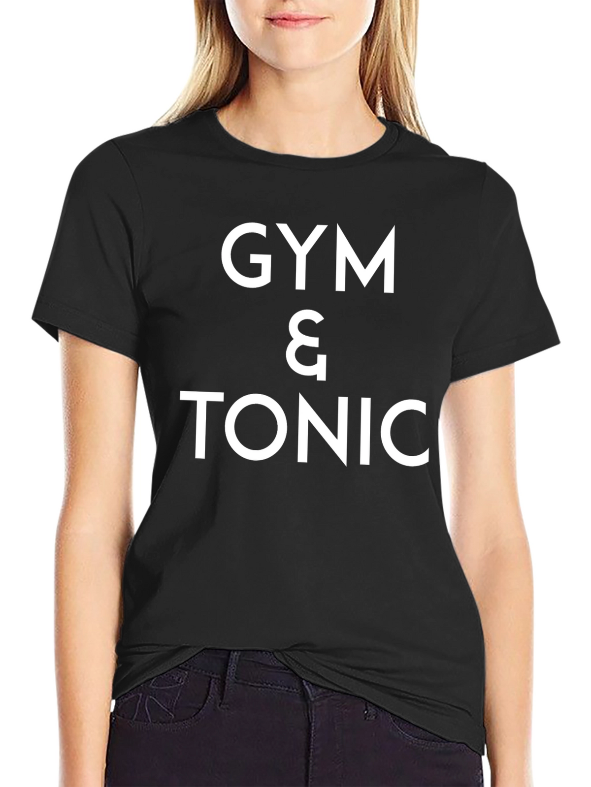 Gym & Tonic Graphic Tee - Black Cotton Blend