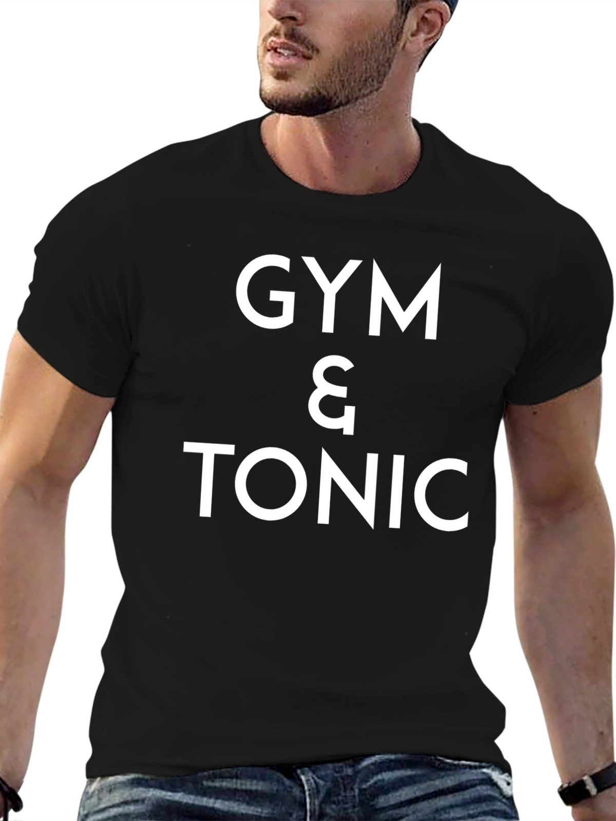 Gym & Tonic Graphic Tee - Black Cotton Blend
