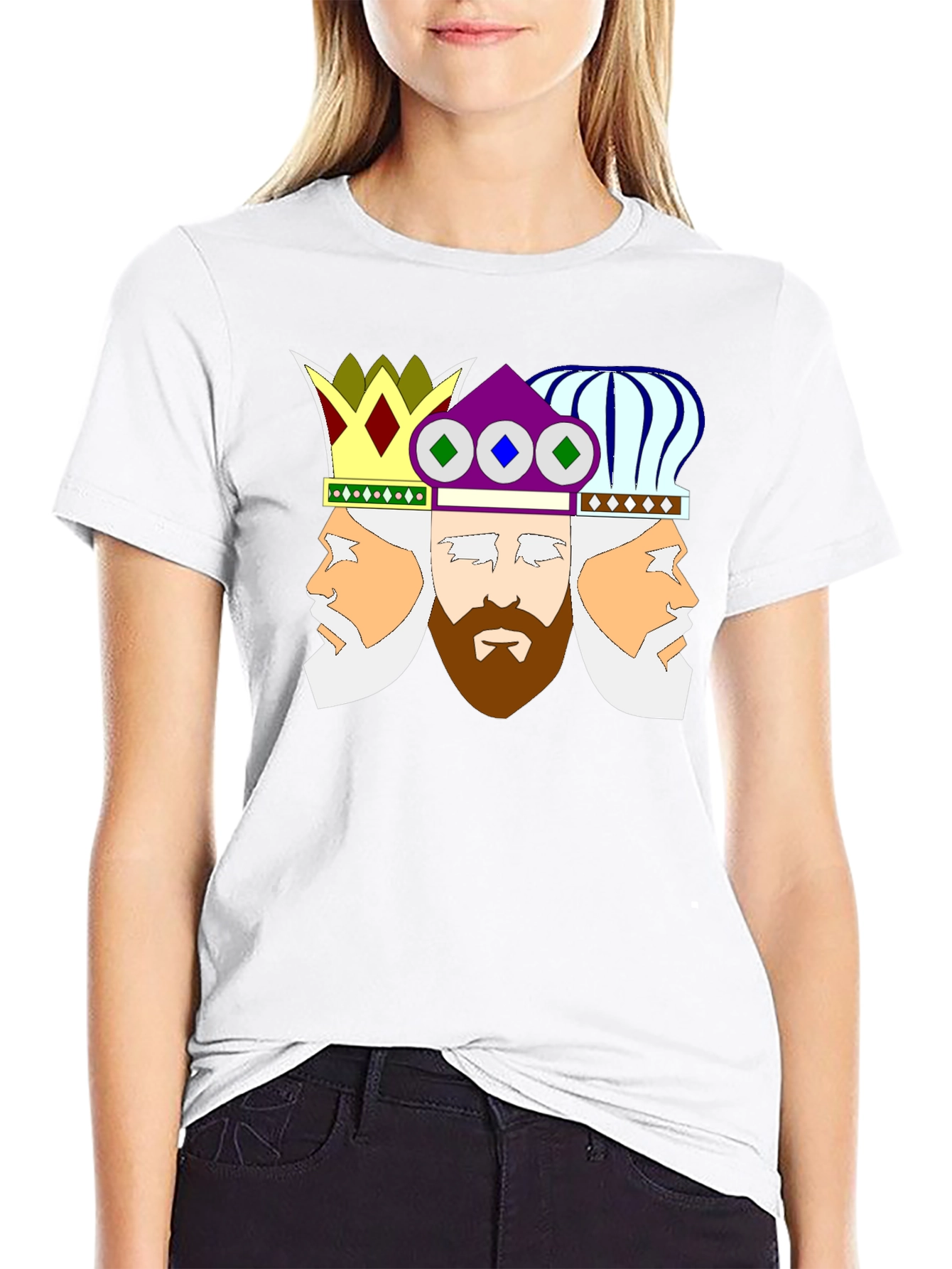Three Kings Graphic Black T-Shirt