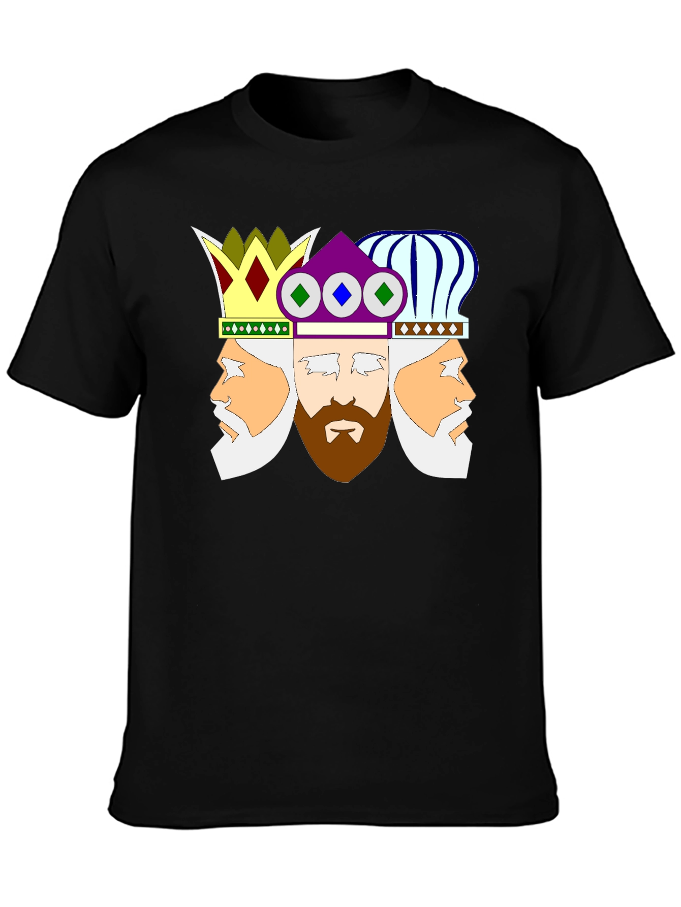 Three Kings Graphic Black T-Shirt