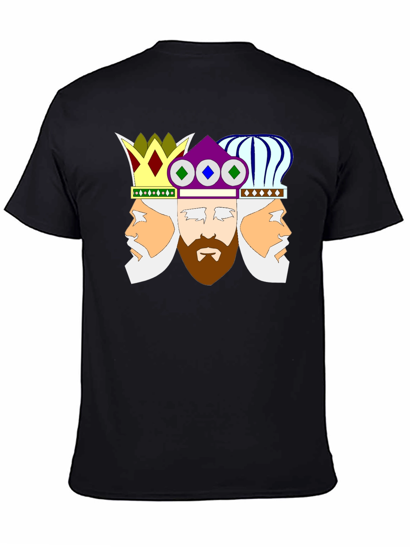 Three Kings Graphic Black T-Shirt
