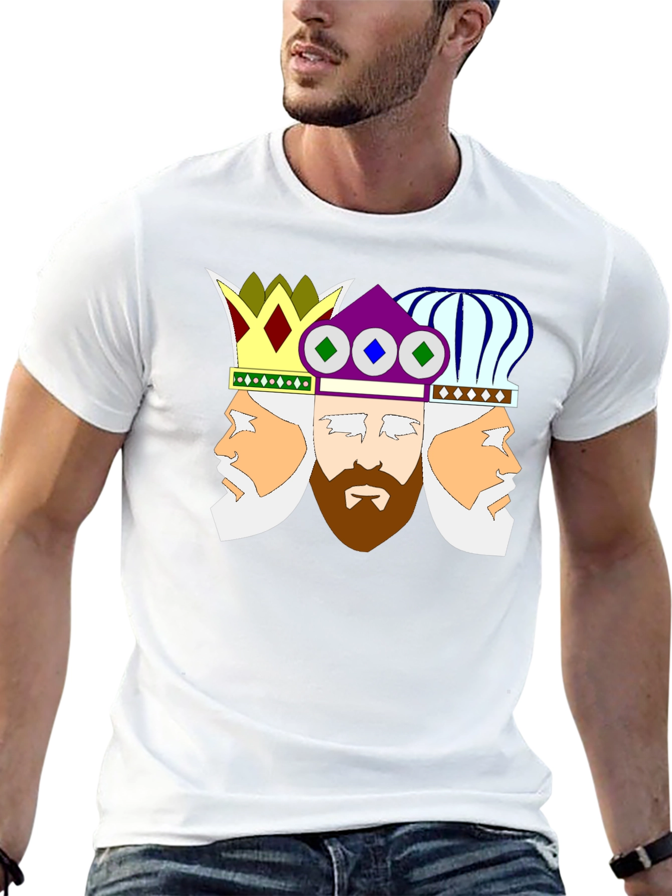 Three Kings Graphic Black T-Shirt