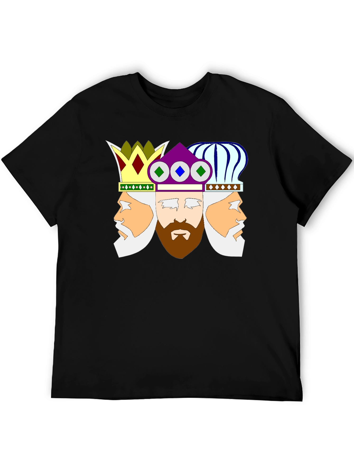 Three Kings Graphic Black T-Shirt