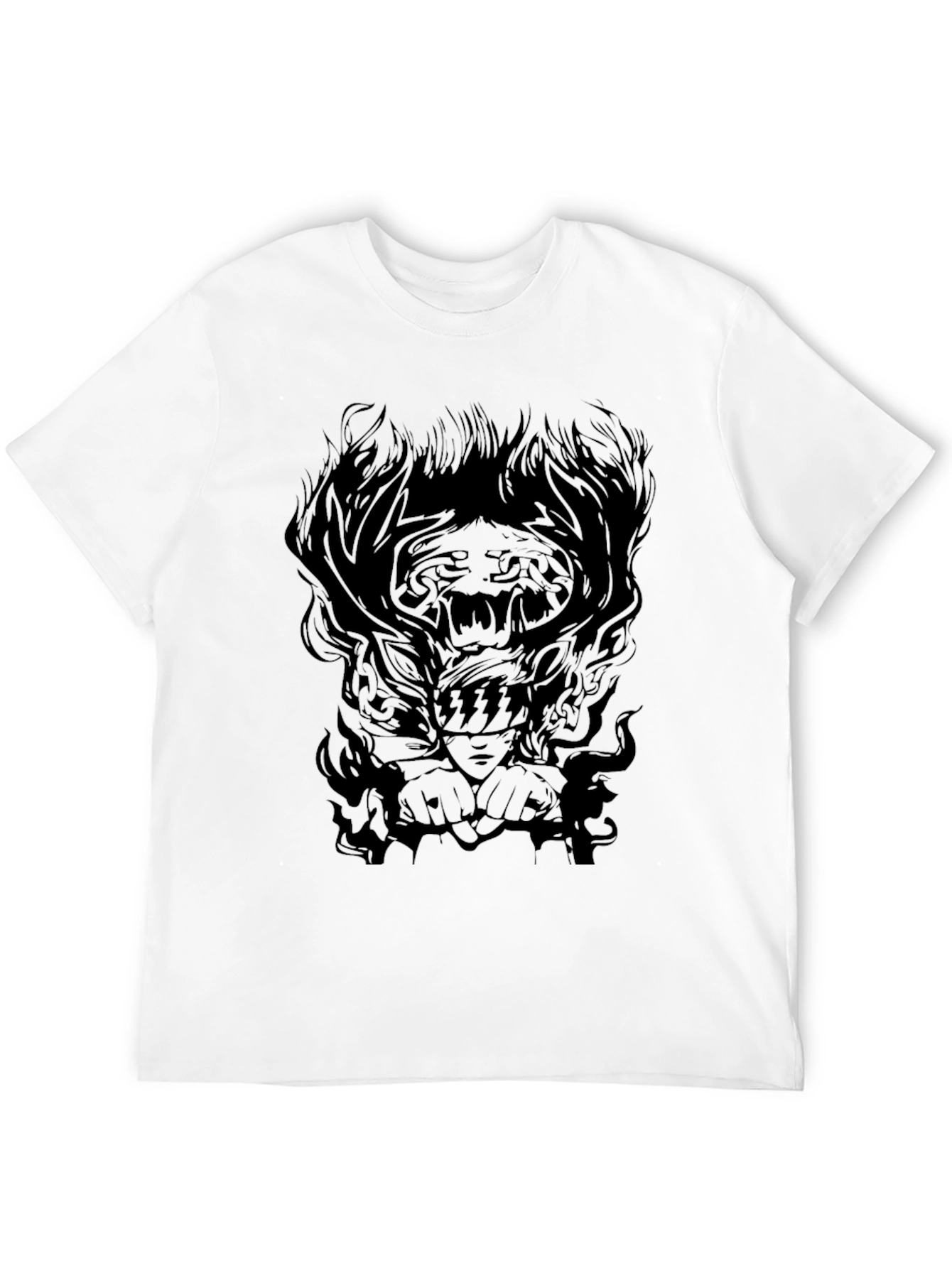 Dark Graphic Tee: Blind Justice Warrior T-Shirt