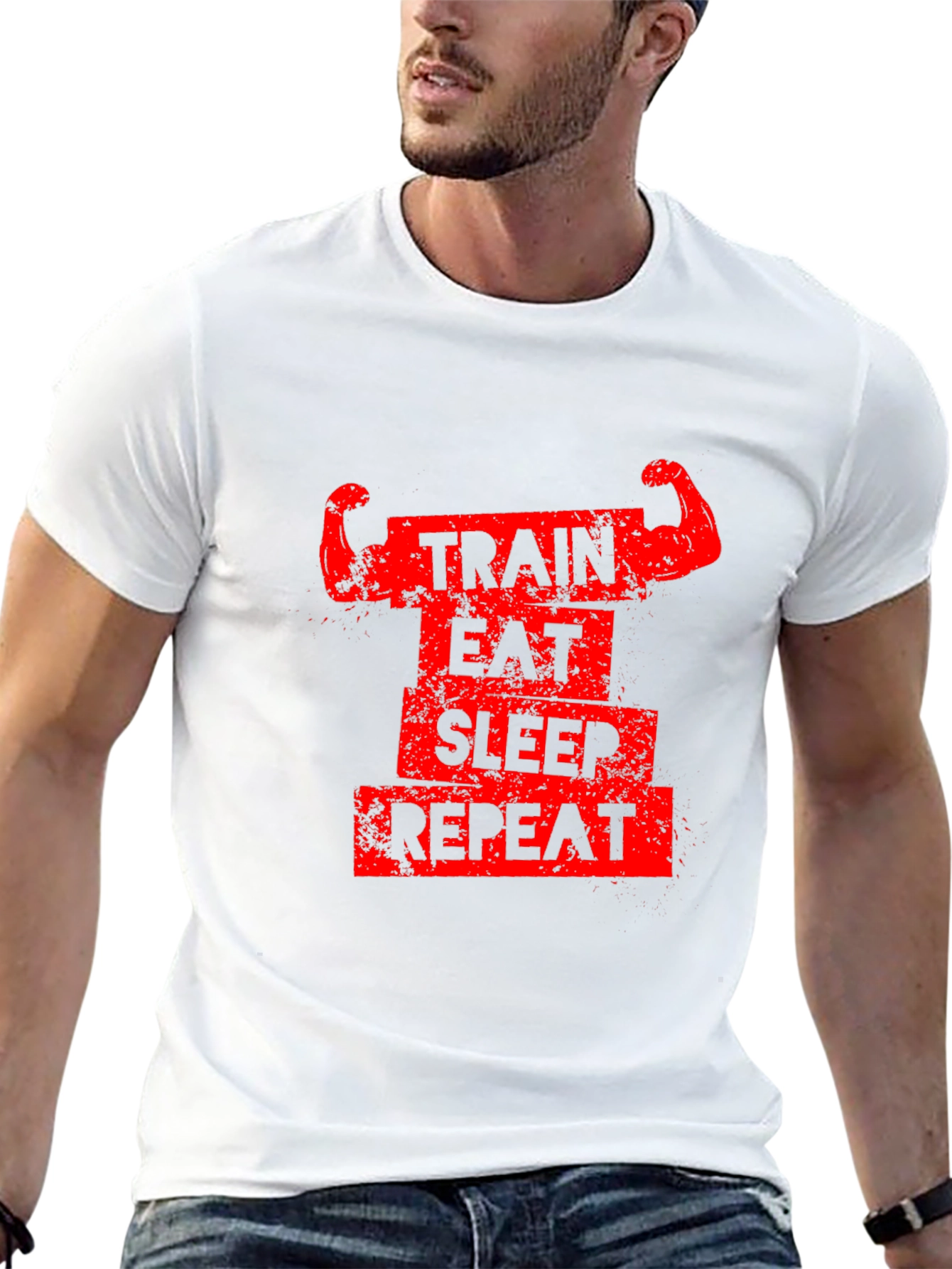 Train Eat Sleep Repeat Graphic T-Shirt