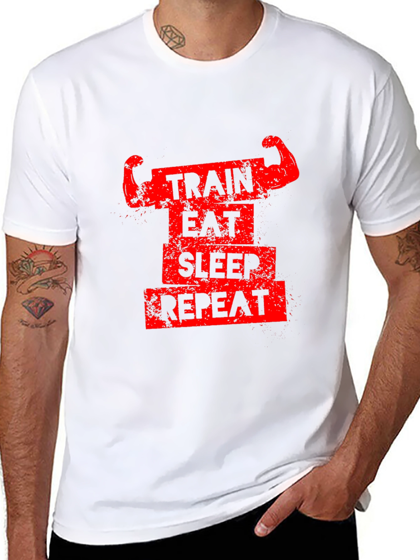 Train Eat Sleep Repeat Graphic T-Shirt