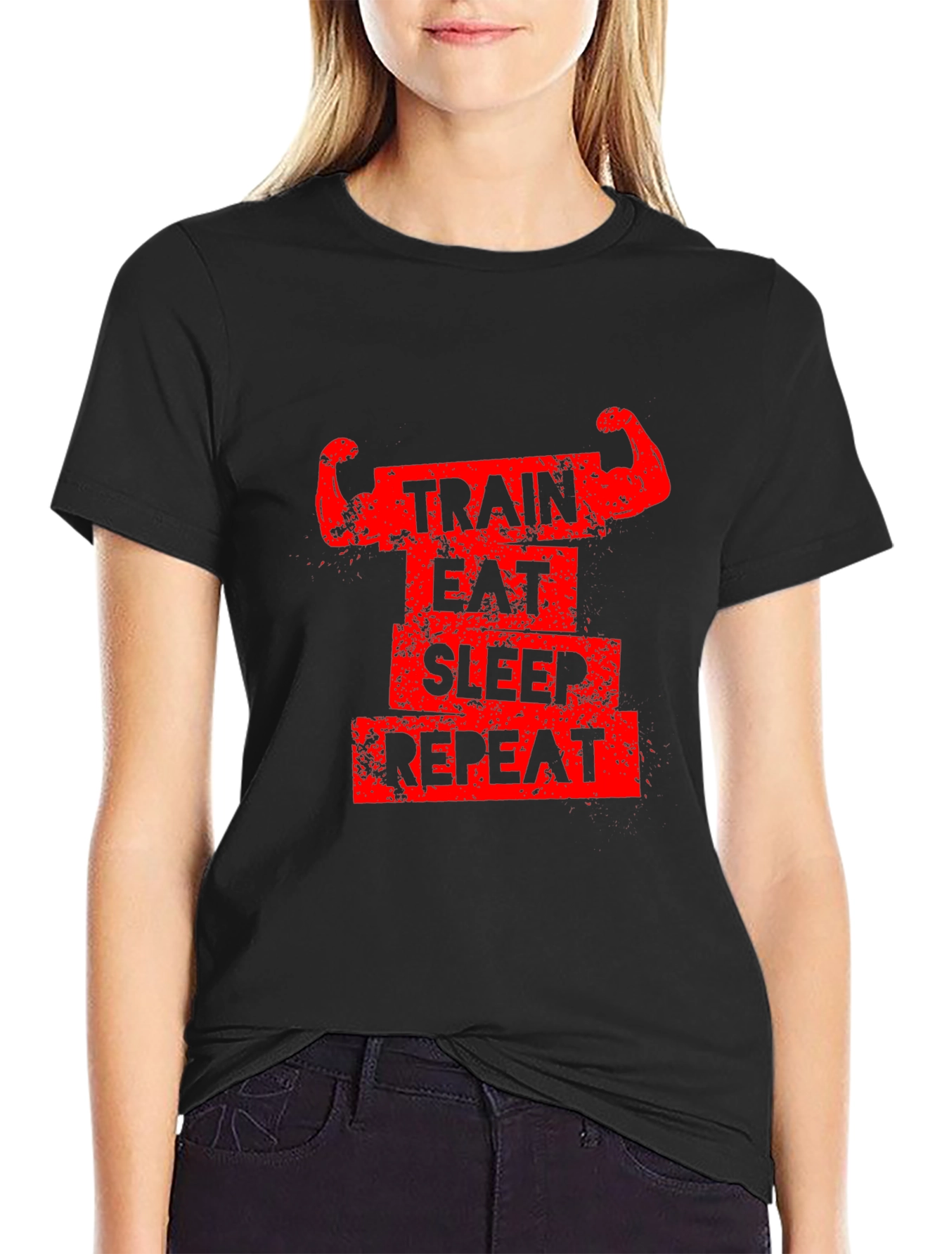 Train Eat Sleep Repeat Graphic T-Shirt