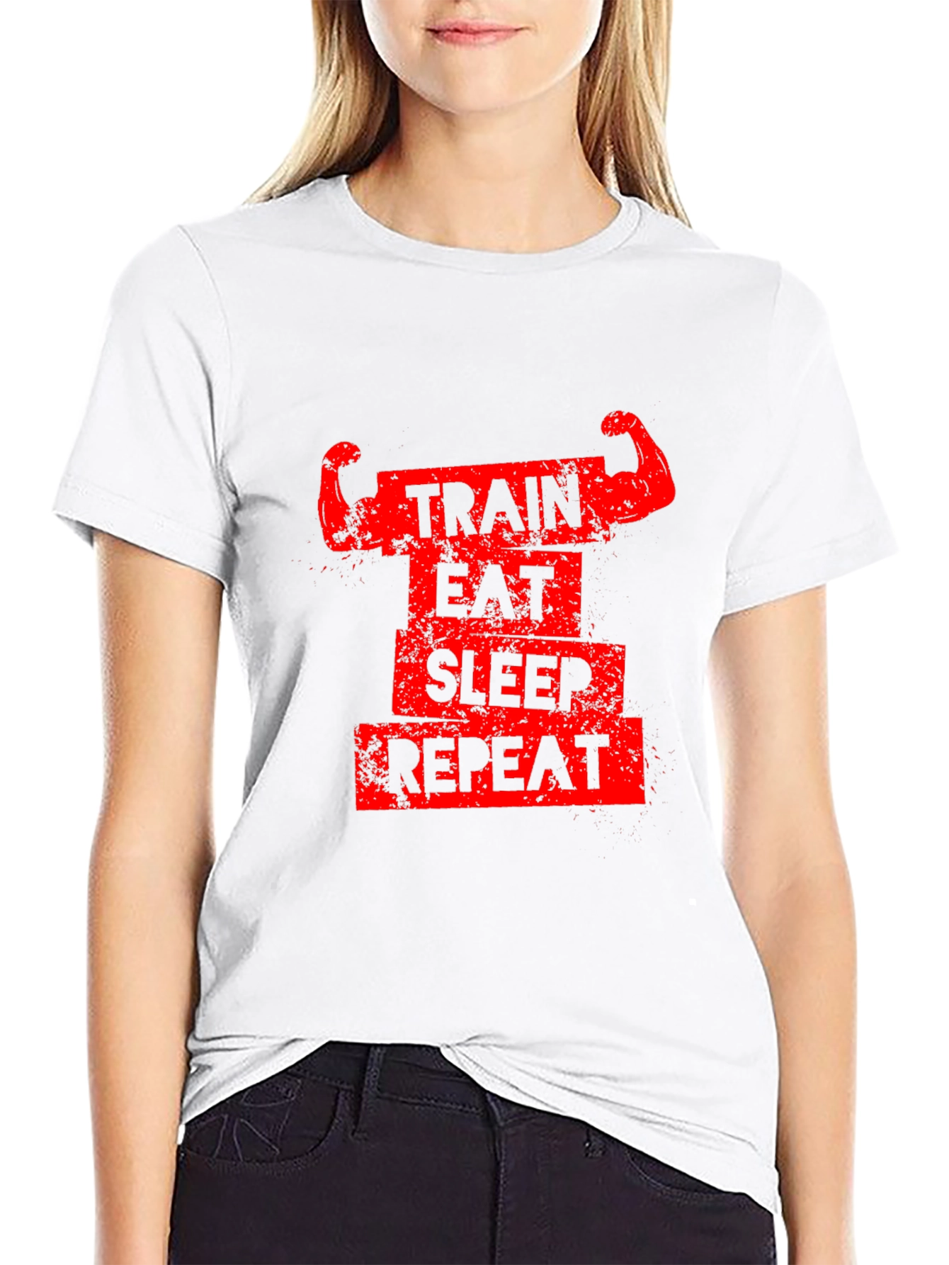 Train Eat Sleep Repeat Graphic T-Shirt