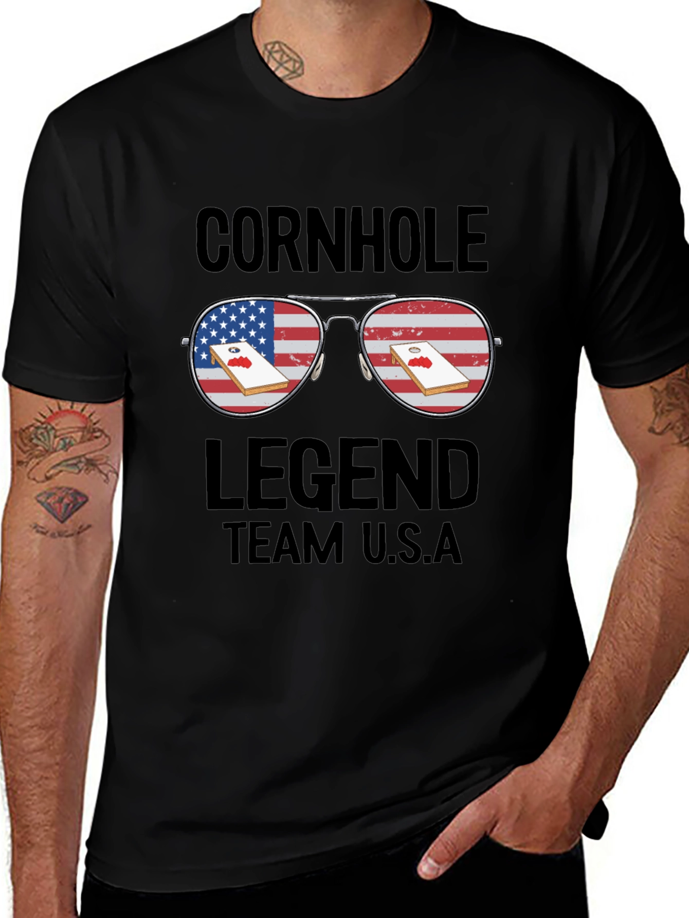Cornhole Legend Team USA T-Shirt