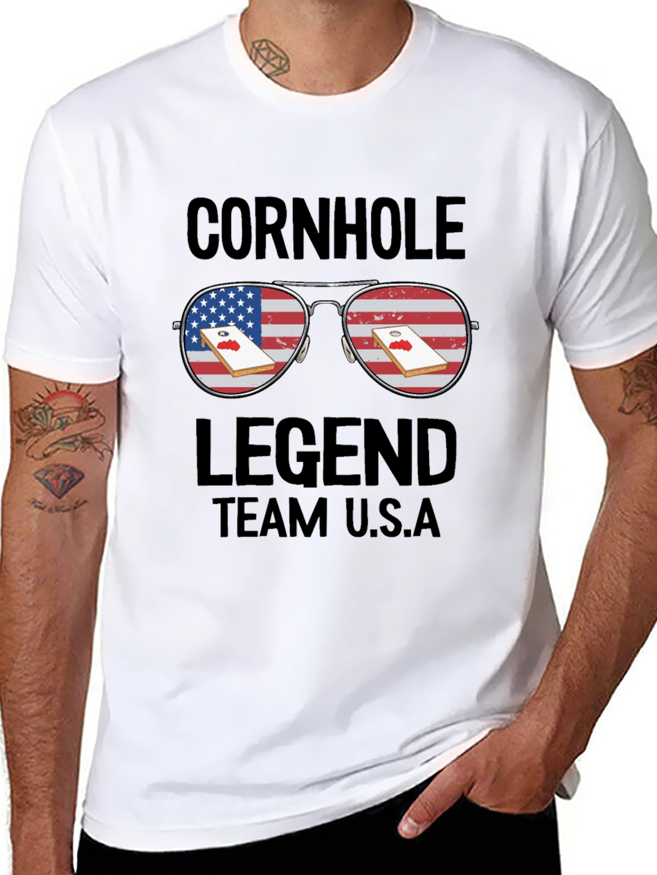 Cornhole Legend Team USA T-Shirt