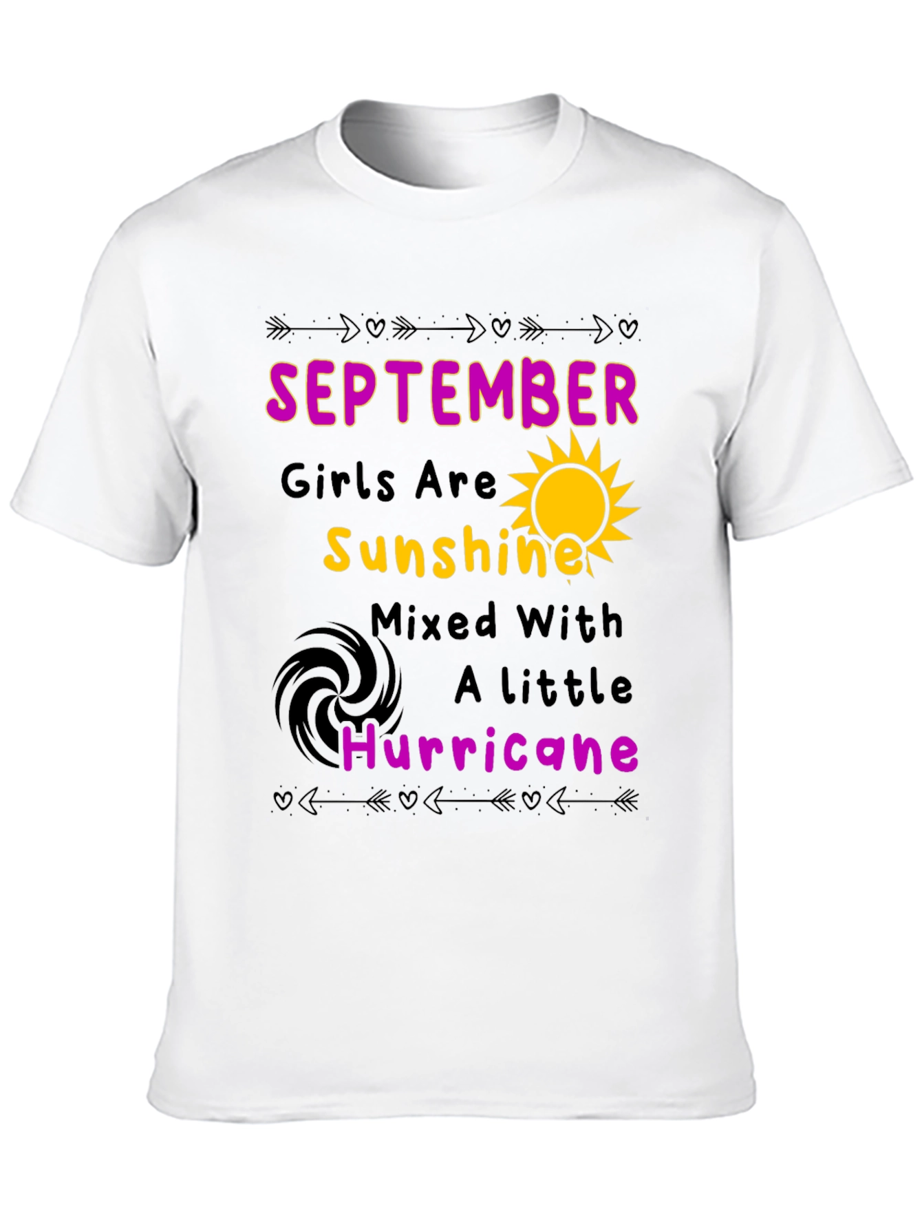 September Girl Sunshine Hurricane Graphic T-Shirt