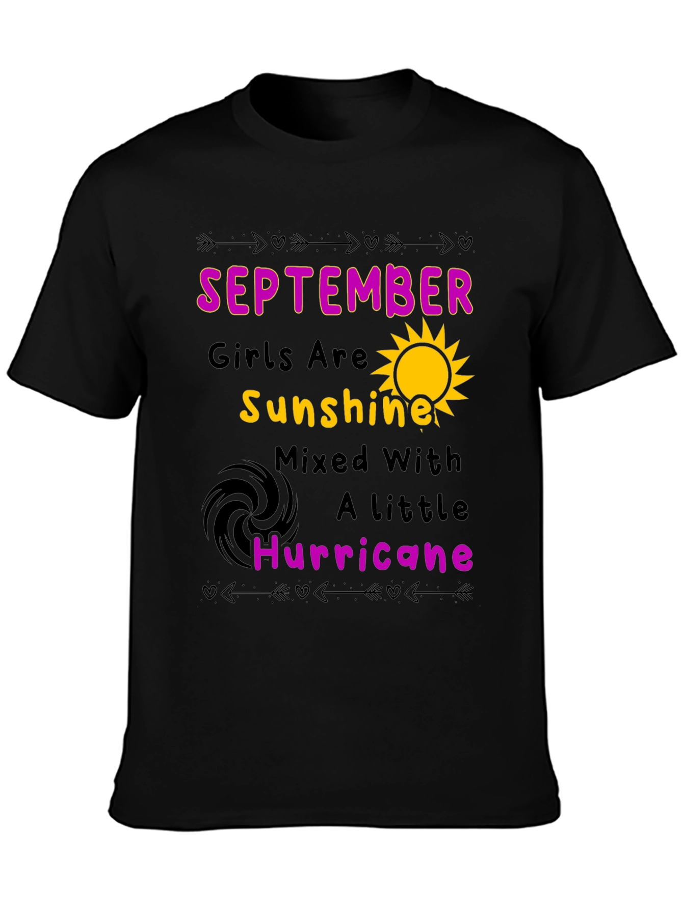 September Girl Sunshine Hurricane Graphic T-Shirt