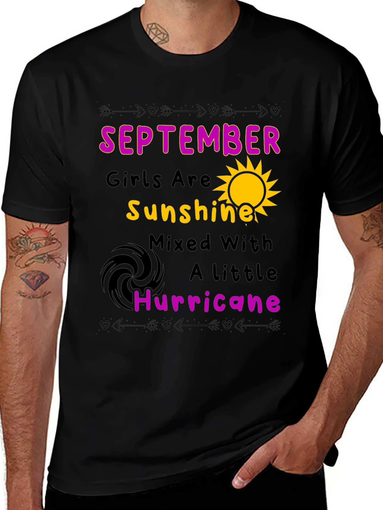 September Girl Sunshine Hurricane Graphic T-Shirt