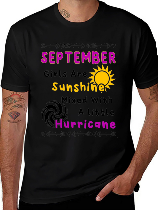 September Girl Sunshine Hurricane Graphic T-Shirt