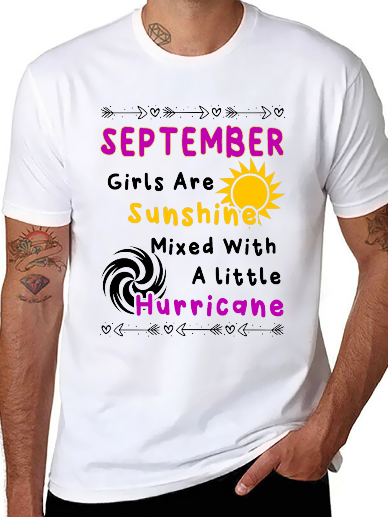 September Girl Sunshine Hurricane Graphic T-Shirt