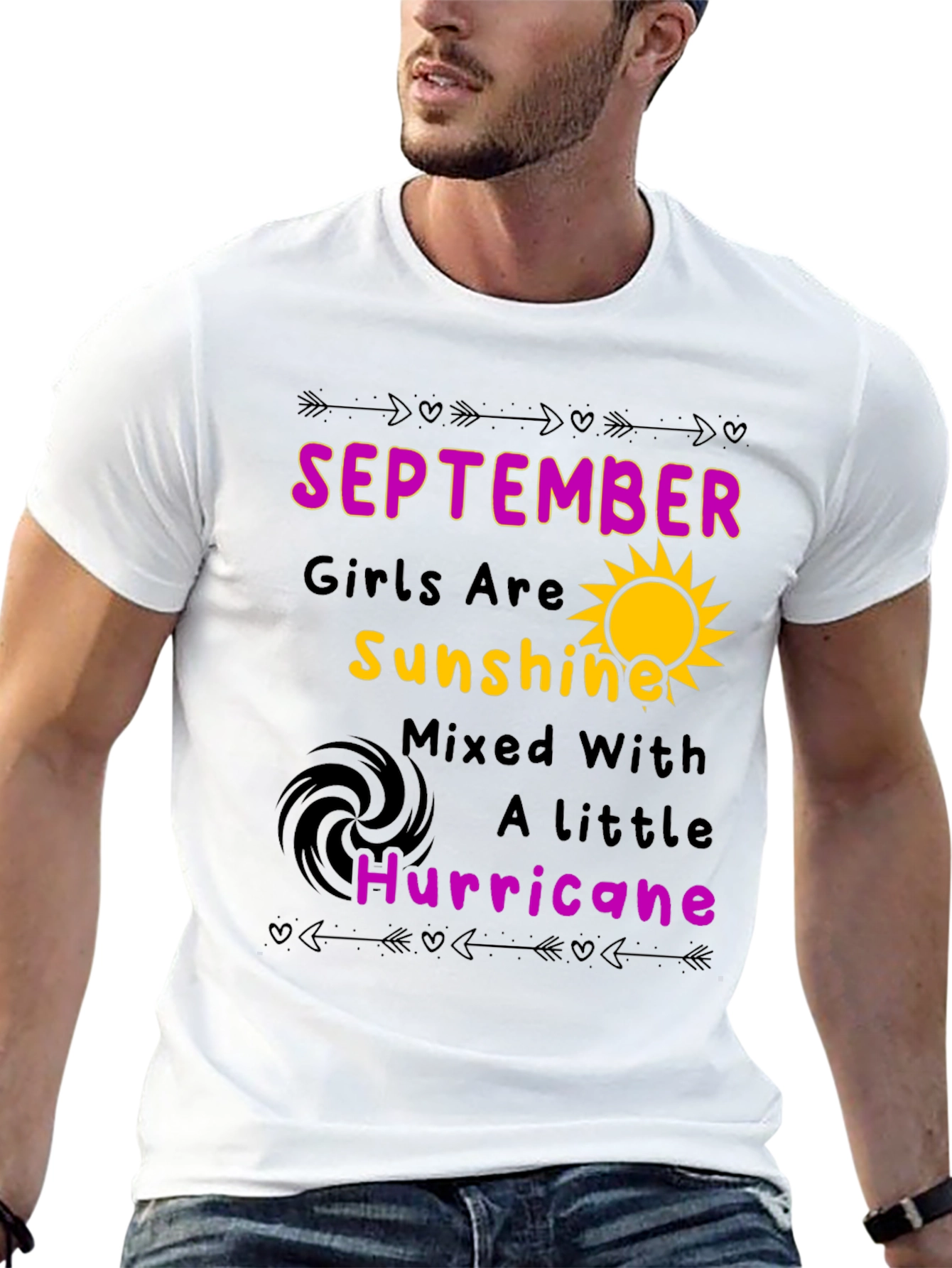 September Girl Sunshine Hurricane Graphic T-Shirt