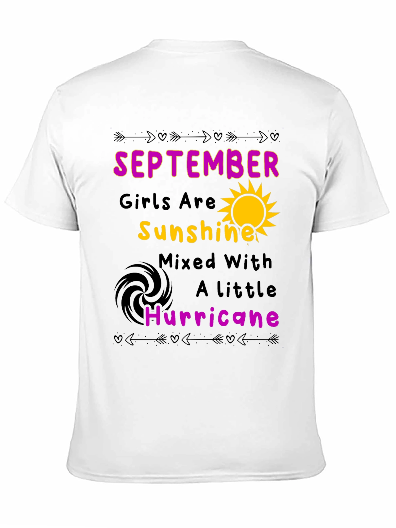 September Girl Sunshine Hurricane Graphic T-Shirt
